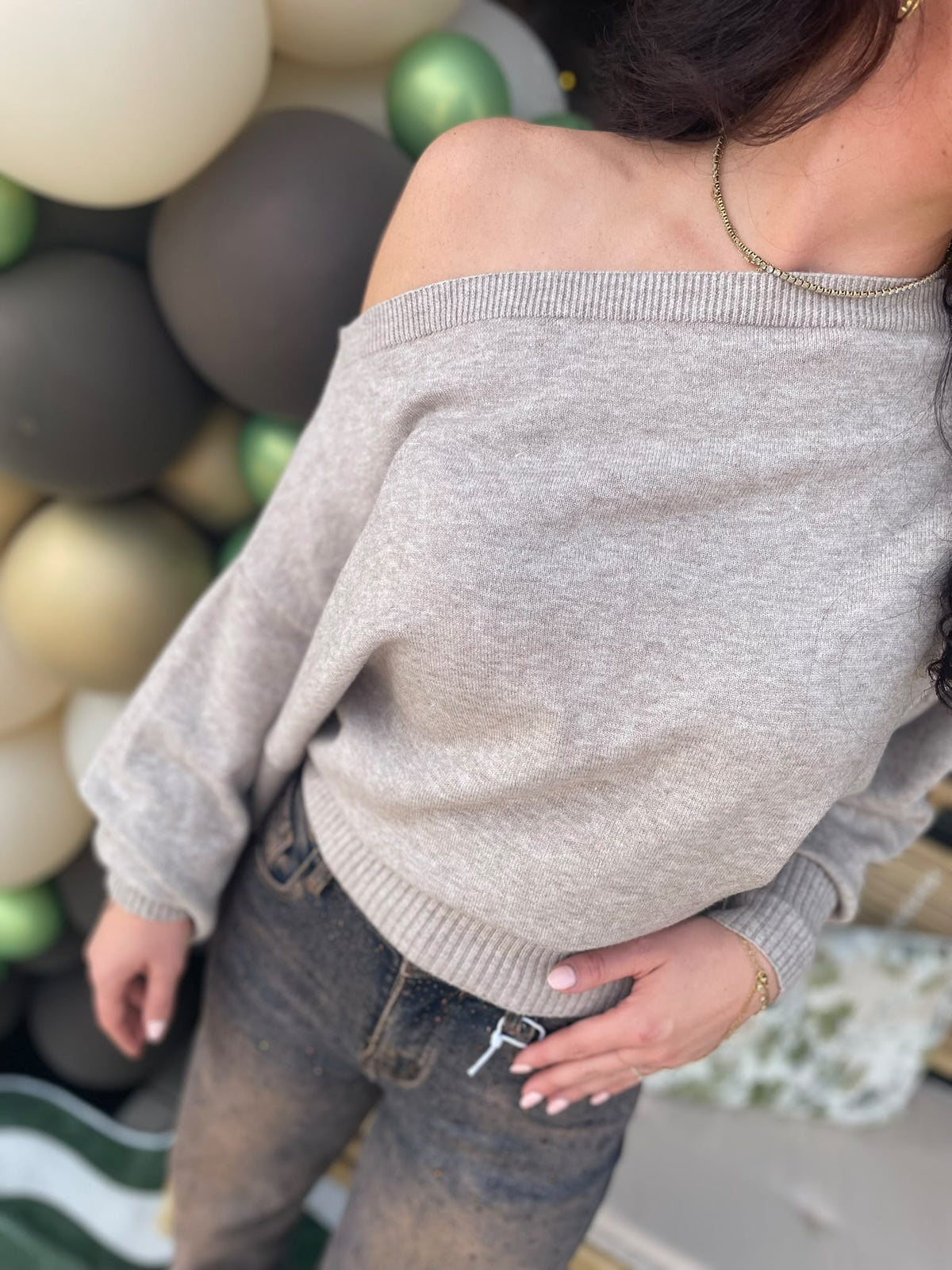 Trui Sanne taupe