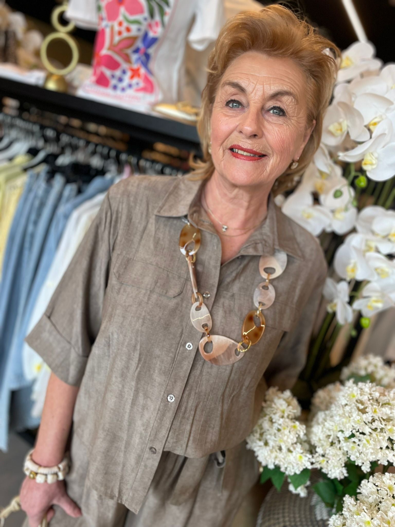 Blouse Angelique taupe