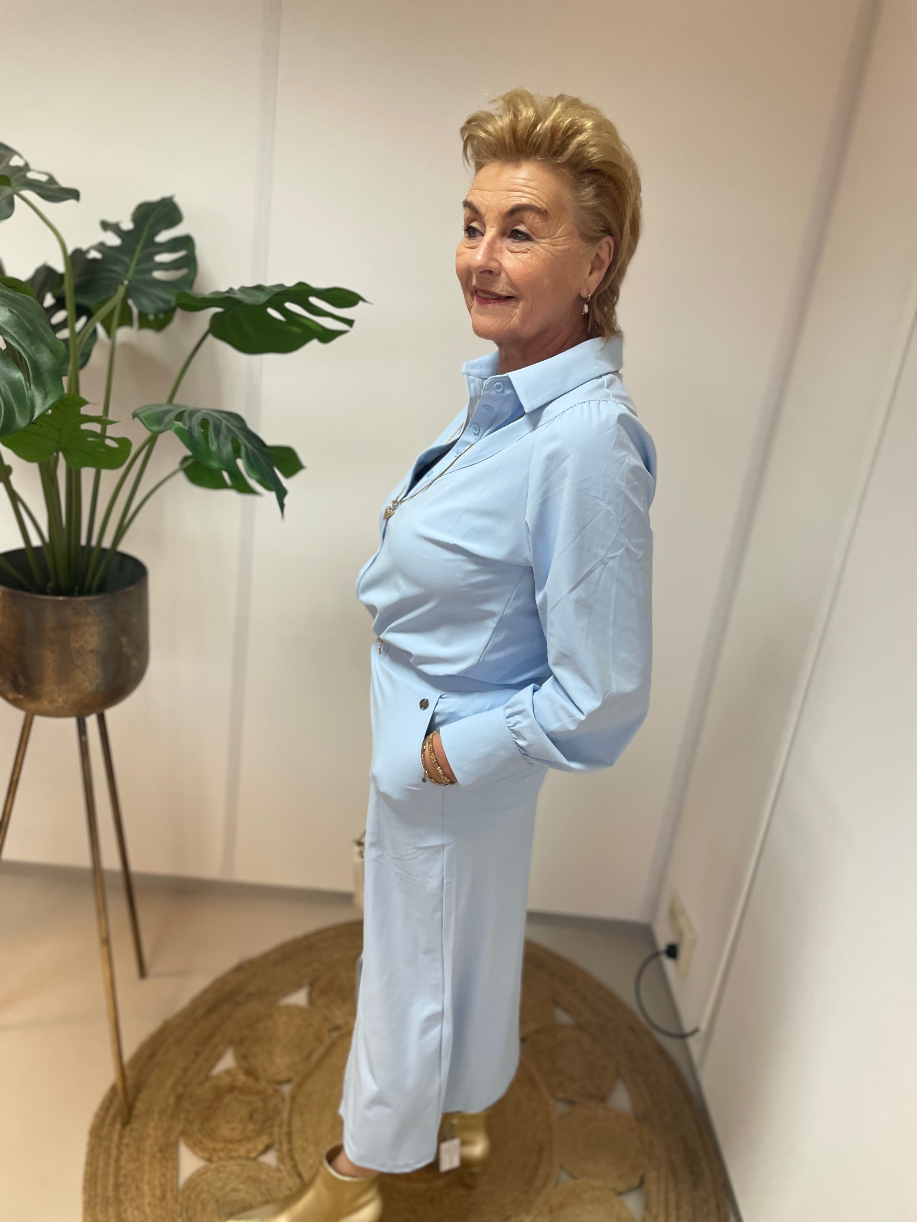 Triple Nine - Blouse lichtblauw BLS 5919