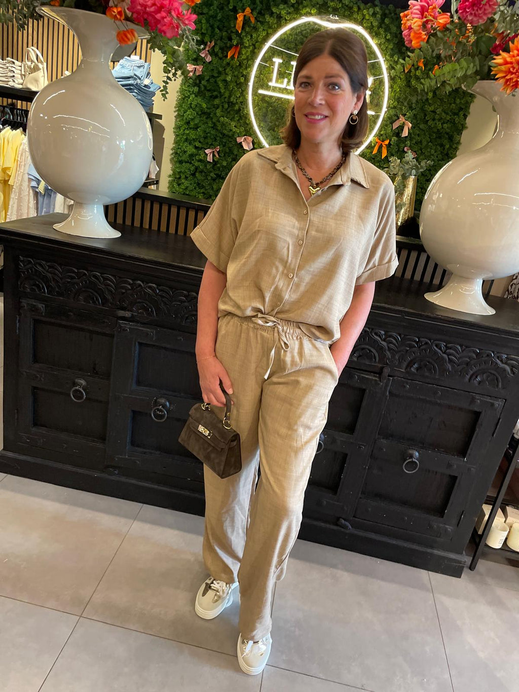 Broek Charlie taupe