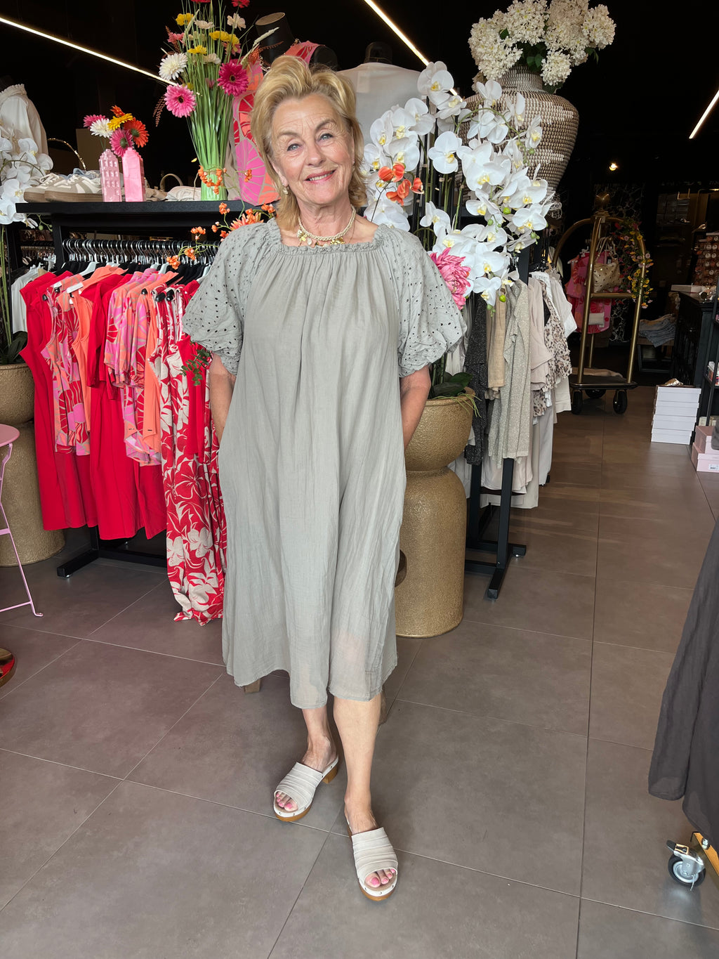 Jurk Biba Taupe