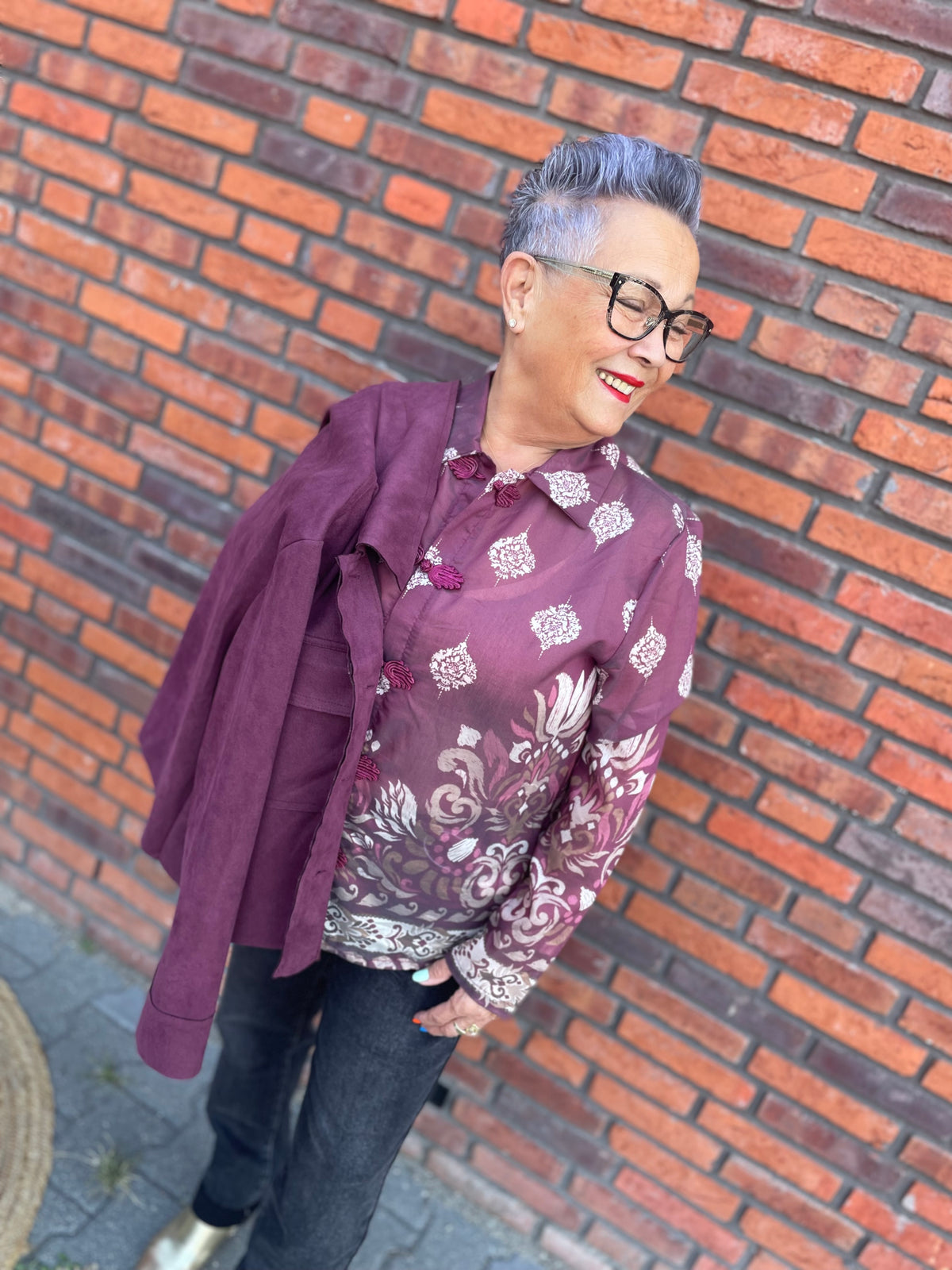 Blouse Dona bordeaux