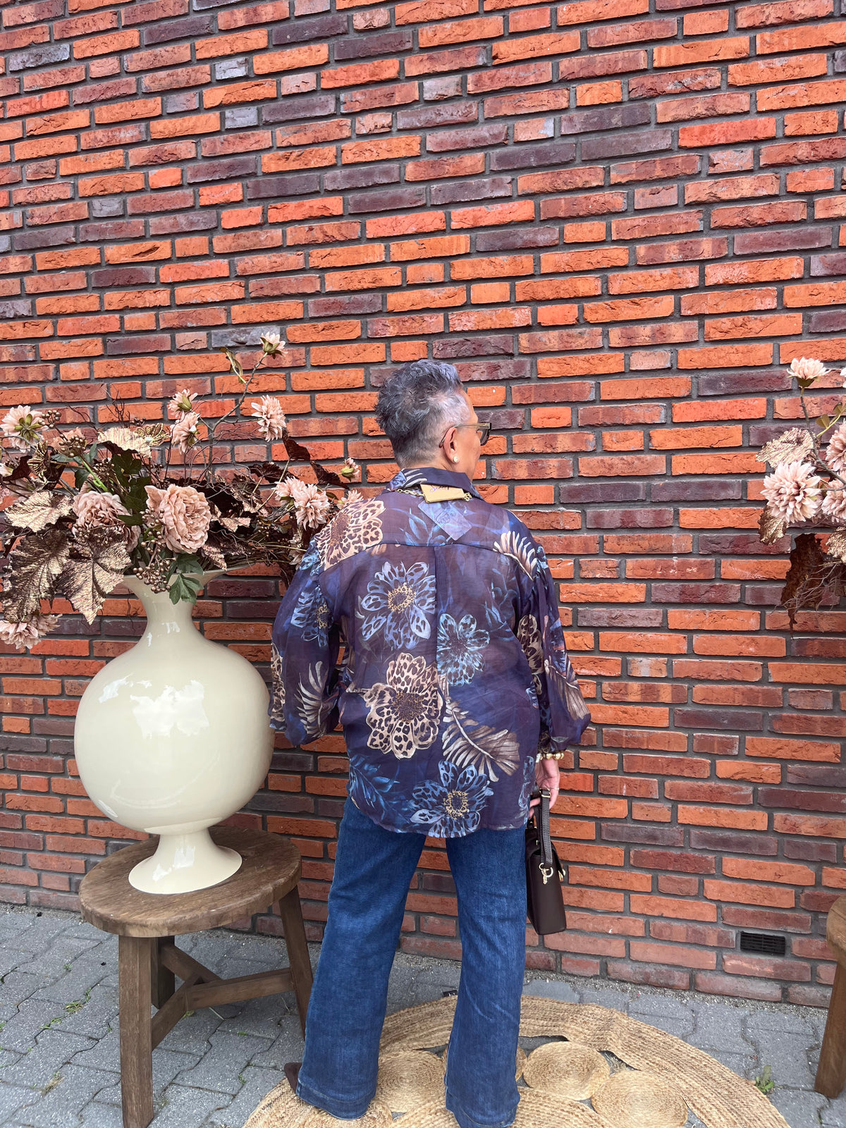Blouse soof blauw