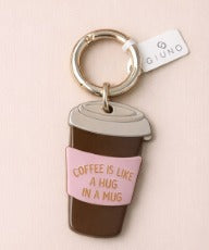 Sleutelhanger a hug in a mug roze