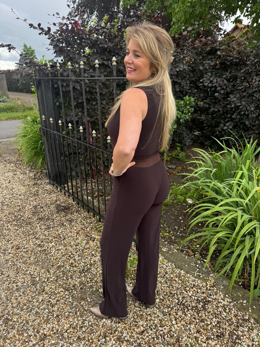 Jumpsuit Fae donkerbruin