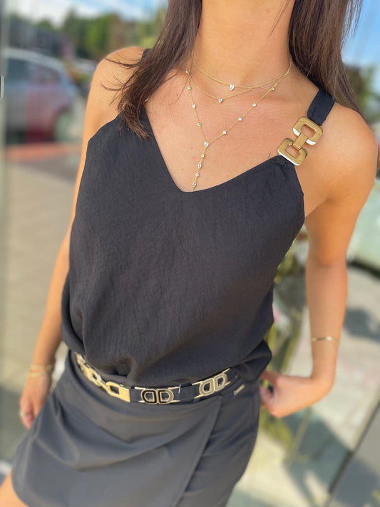 Top Carine zwart