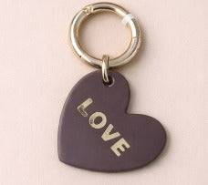sleutelhanger hartje love — bordeaux