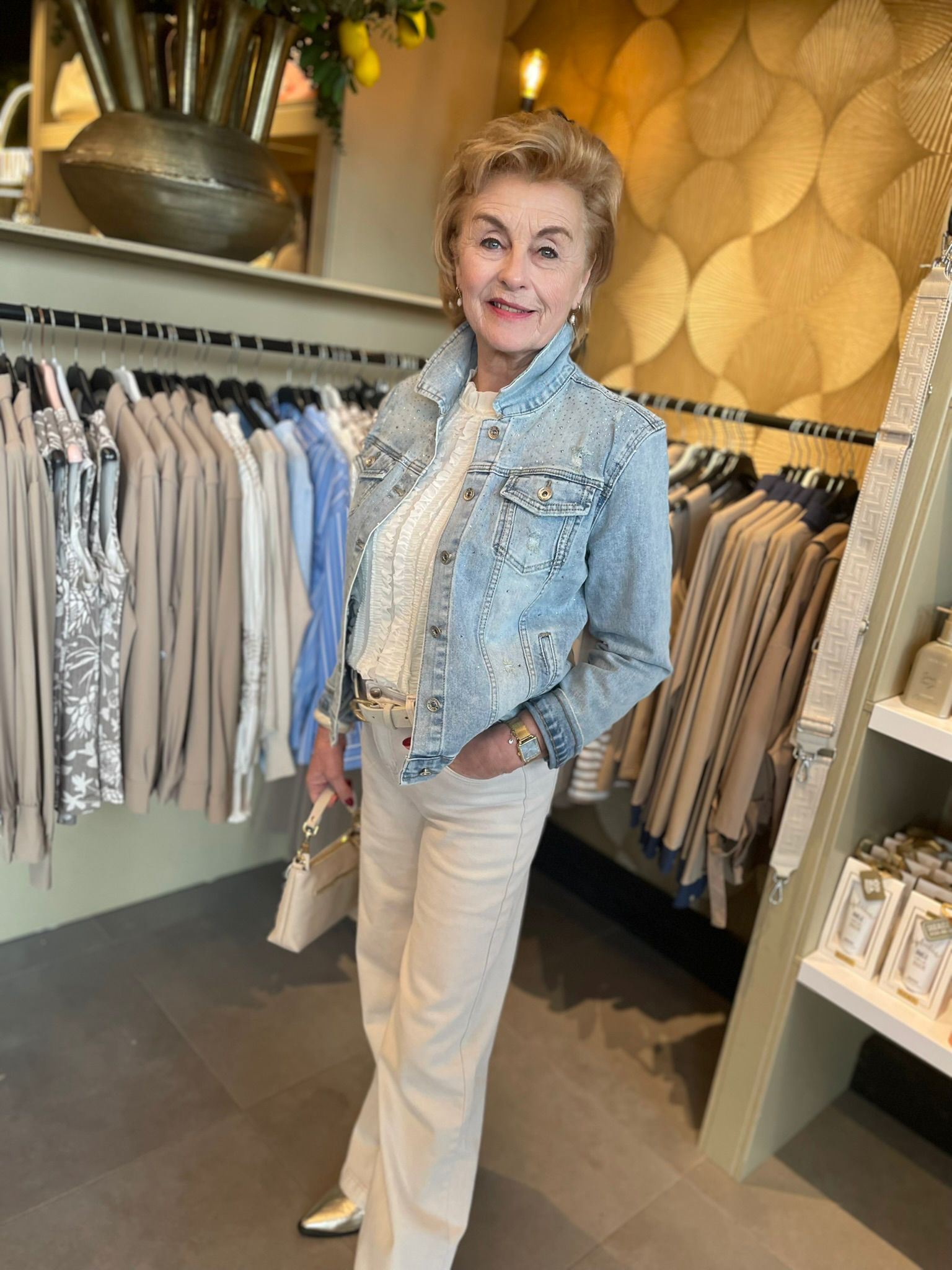 Spijkerjasje glitter