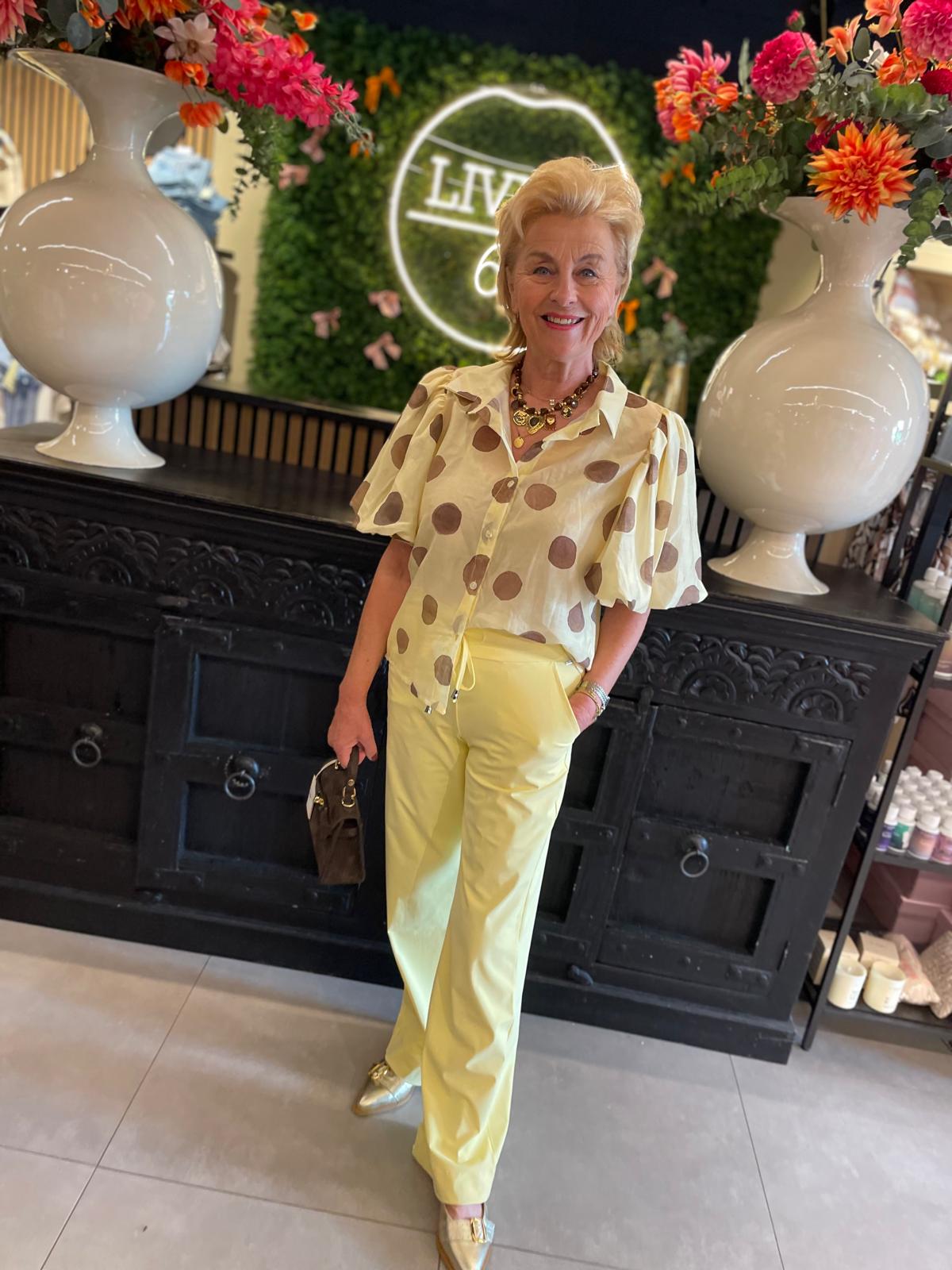 Blouse Tess bollen geel