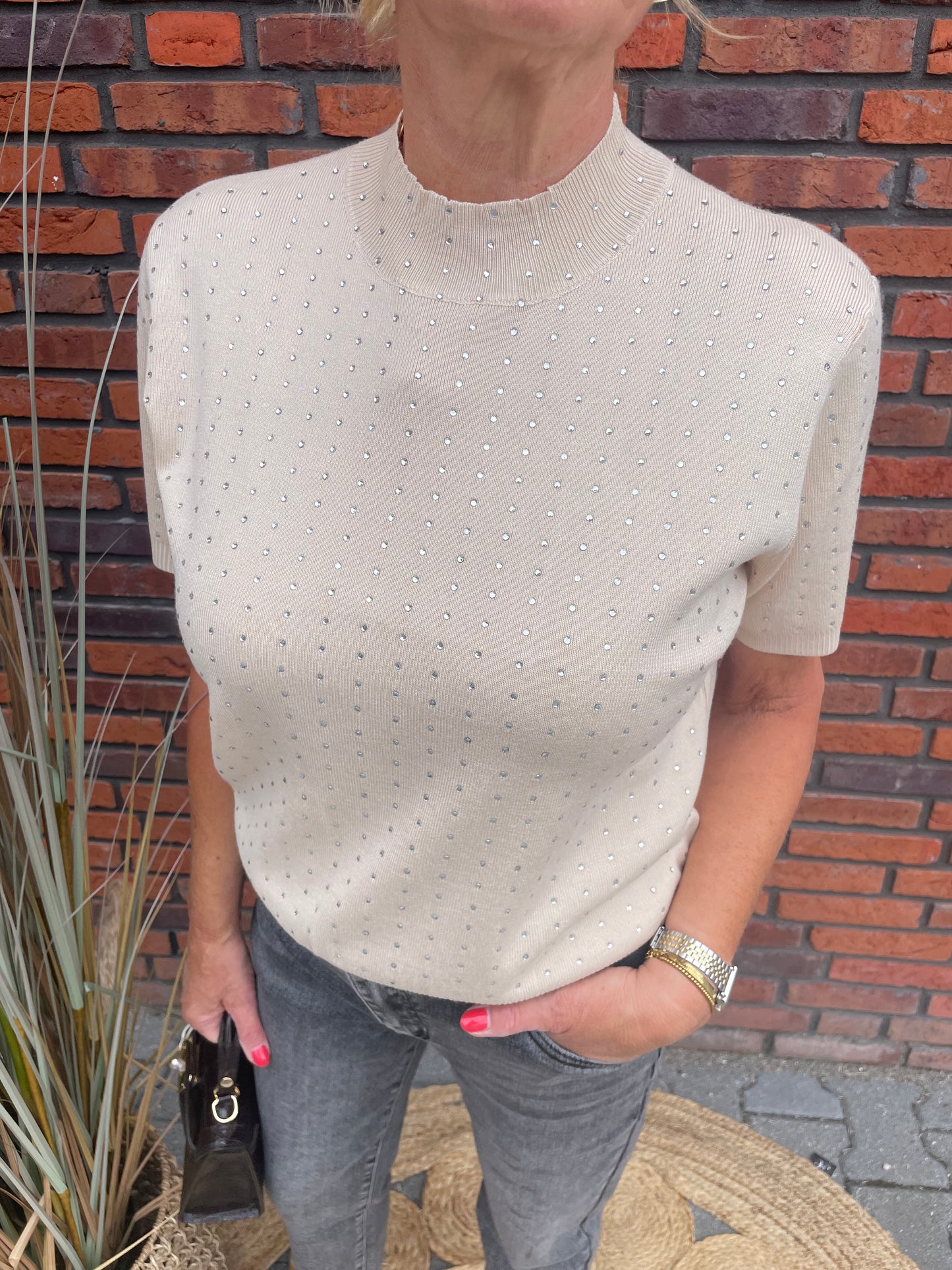 Top Diamant beige
