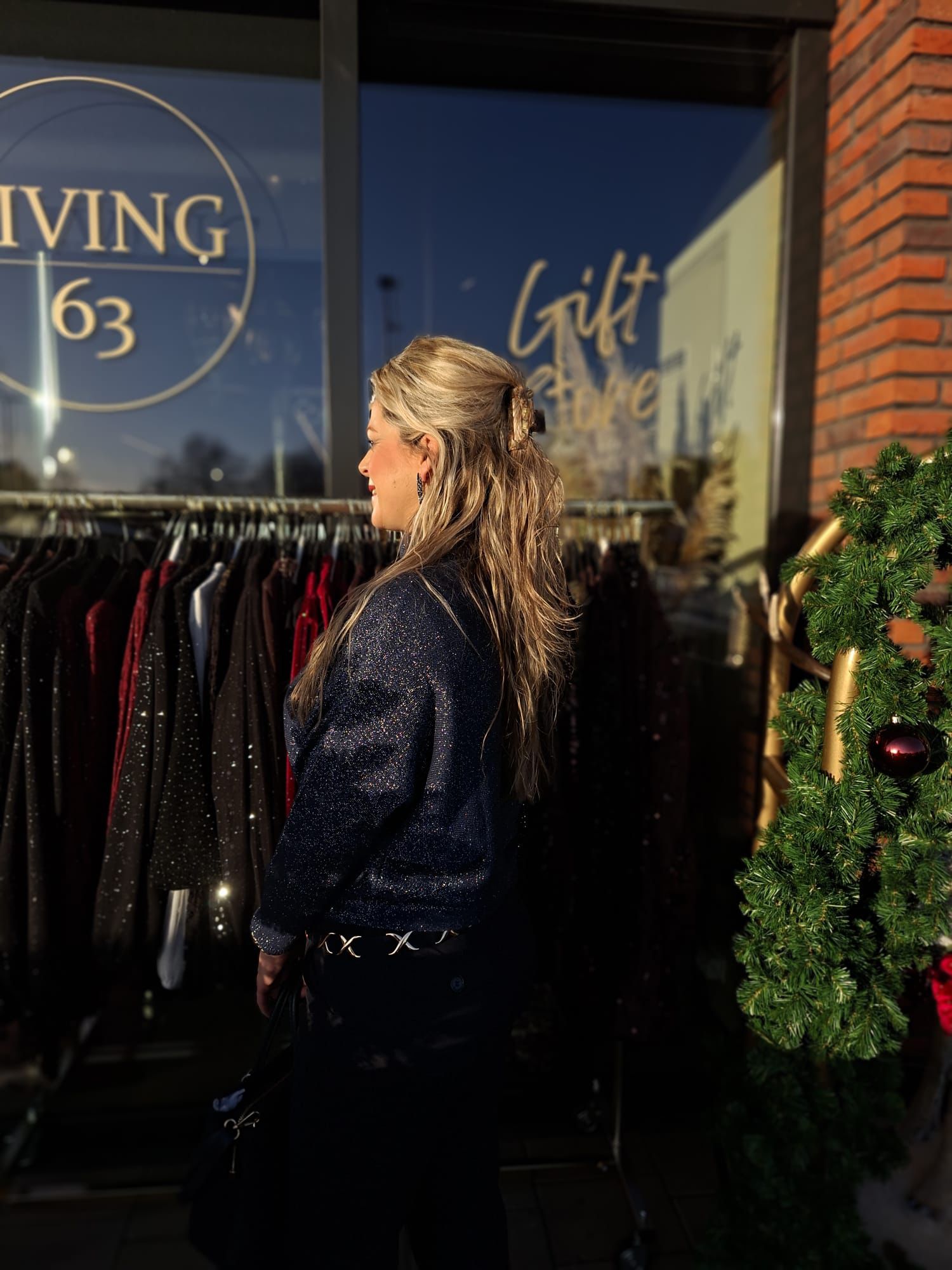 Donkerblauwe glitter kol