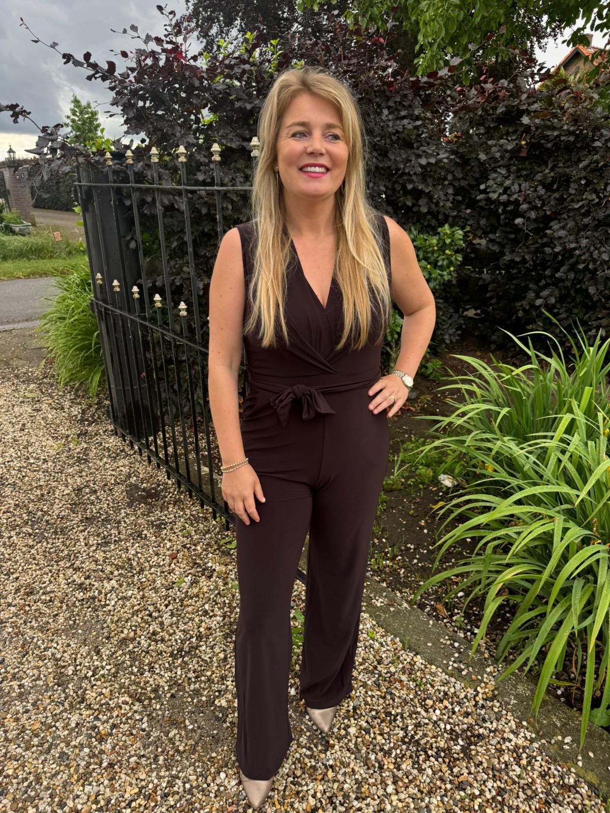 Jumpsuit Fae donkerbruin