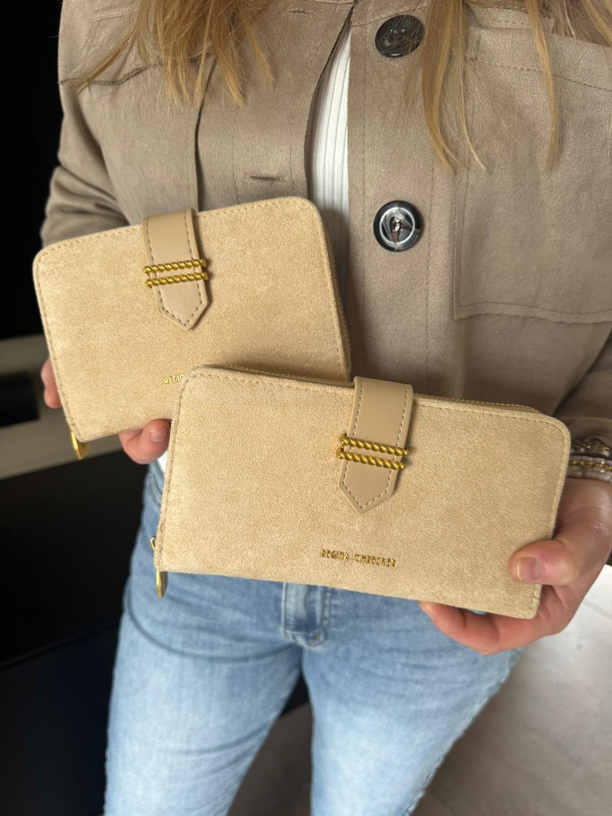 Portemonnee groot beige