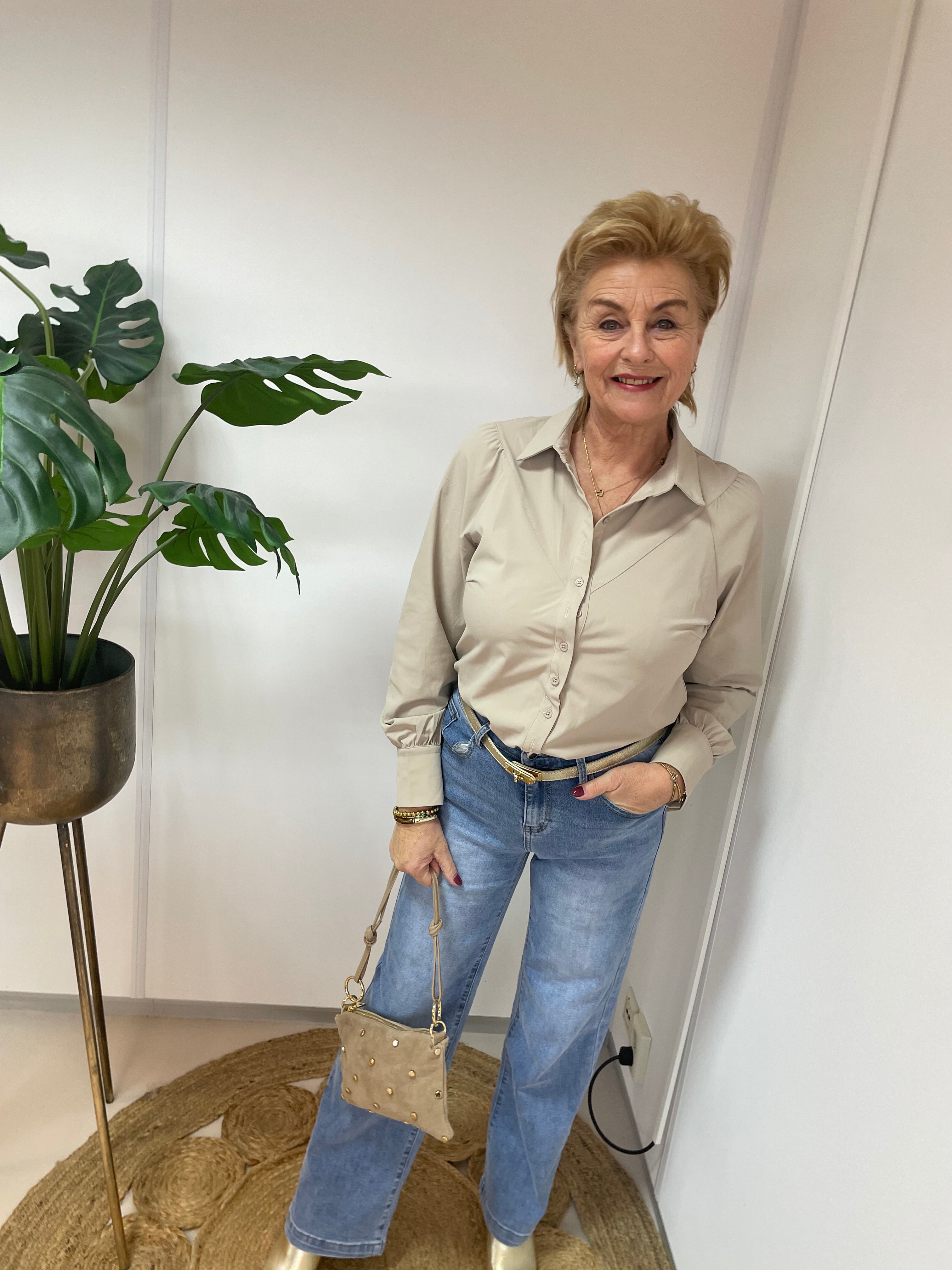 Triple Nine - Blouse beige BLS 5919