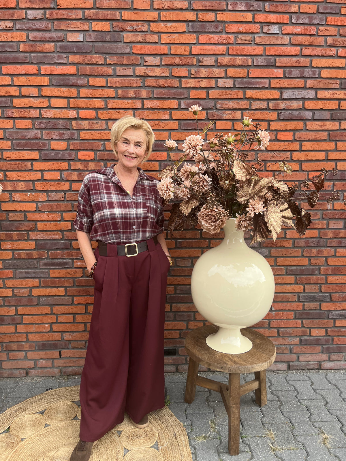 Pantalon Cissy bordeaux