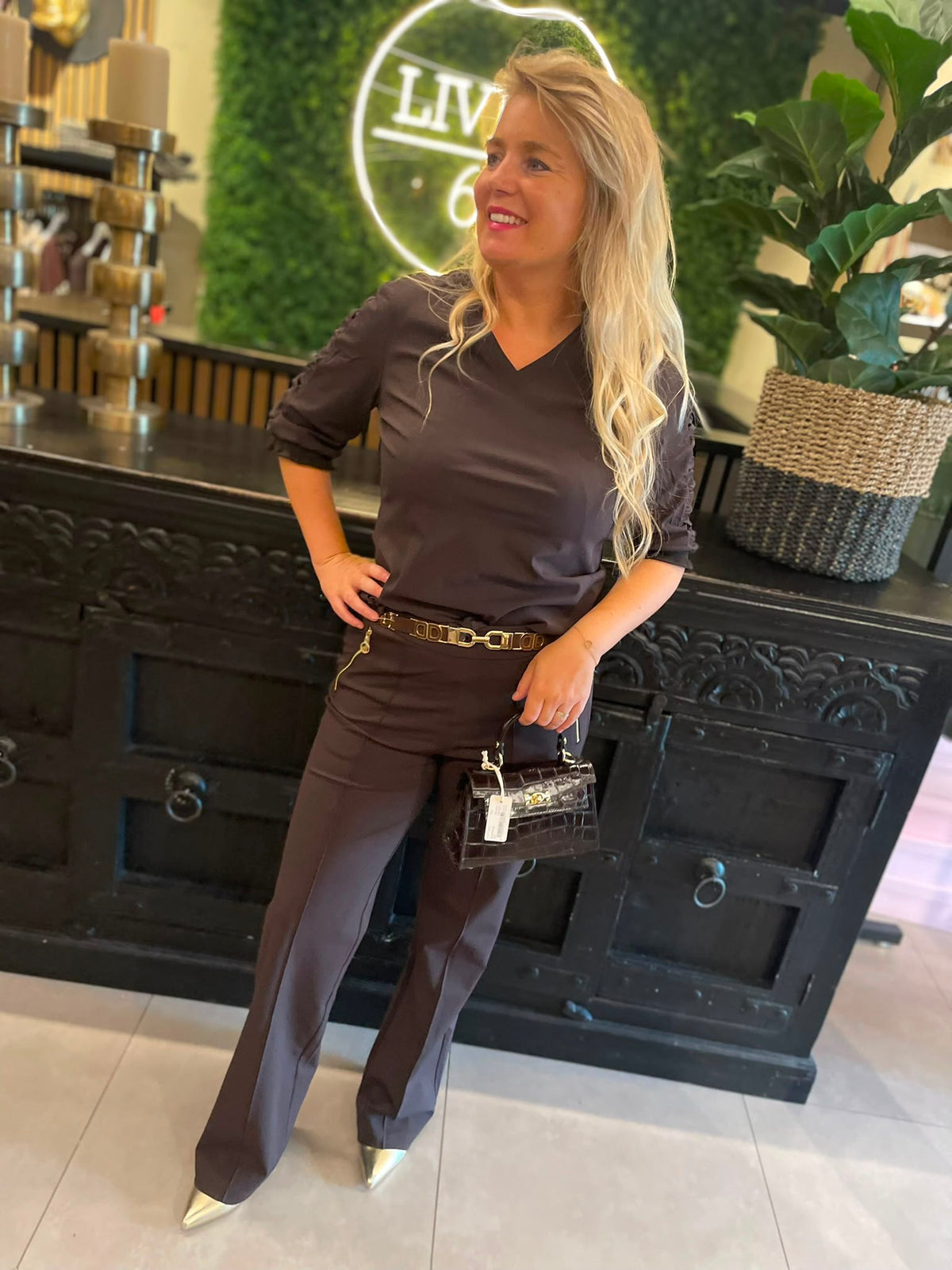 Angelle milan - Shirt donkerbruin 2624