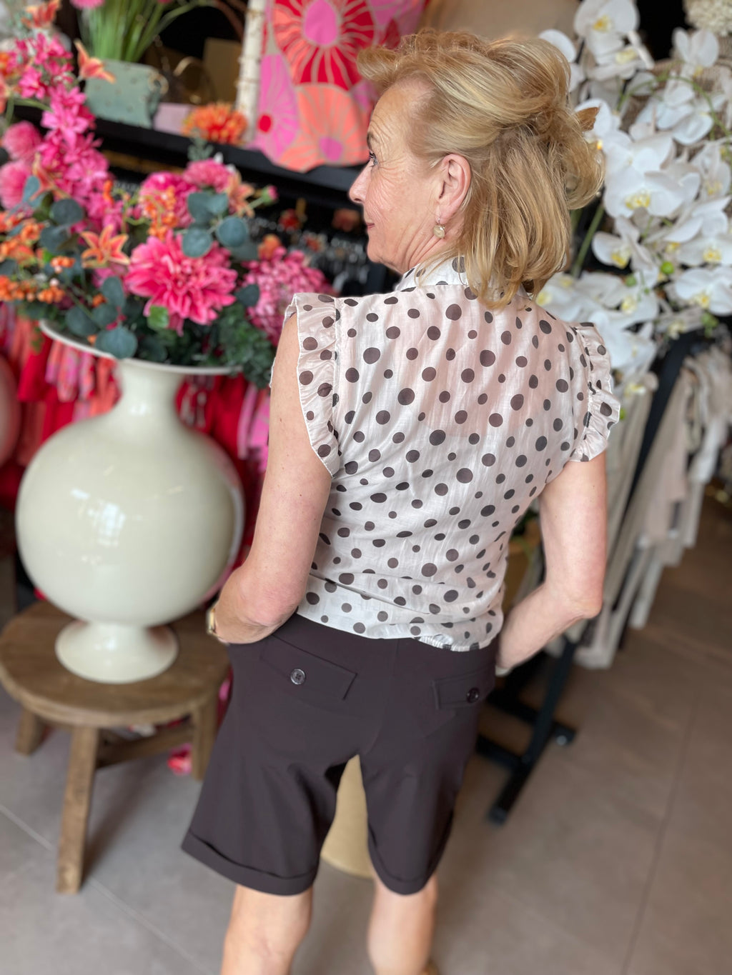 Blouse Daisy bollen wit