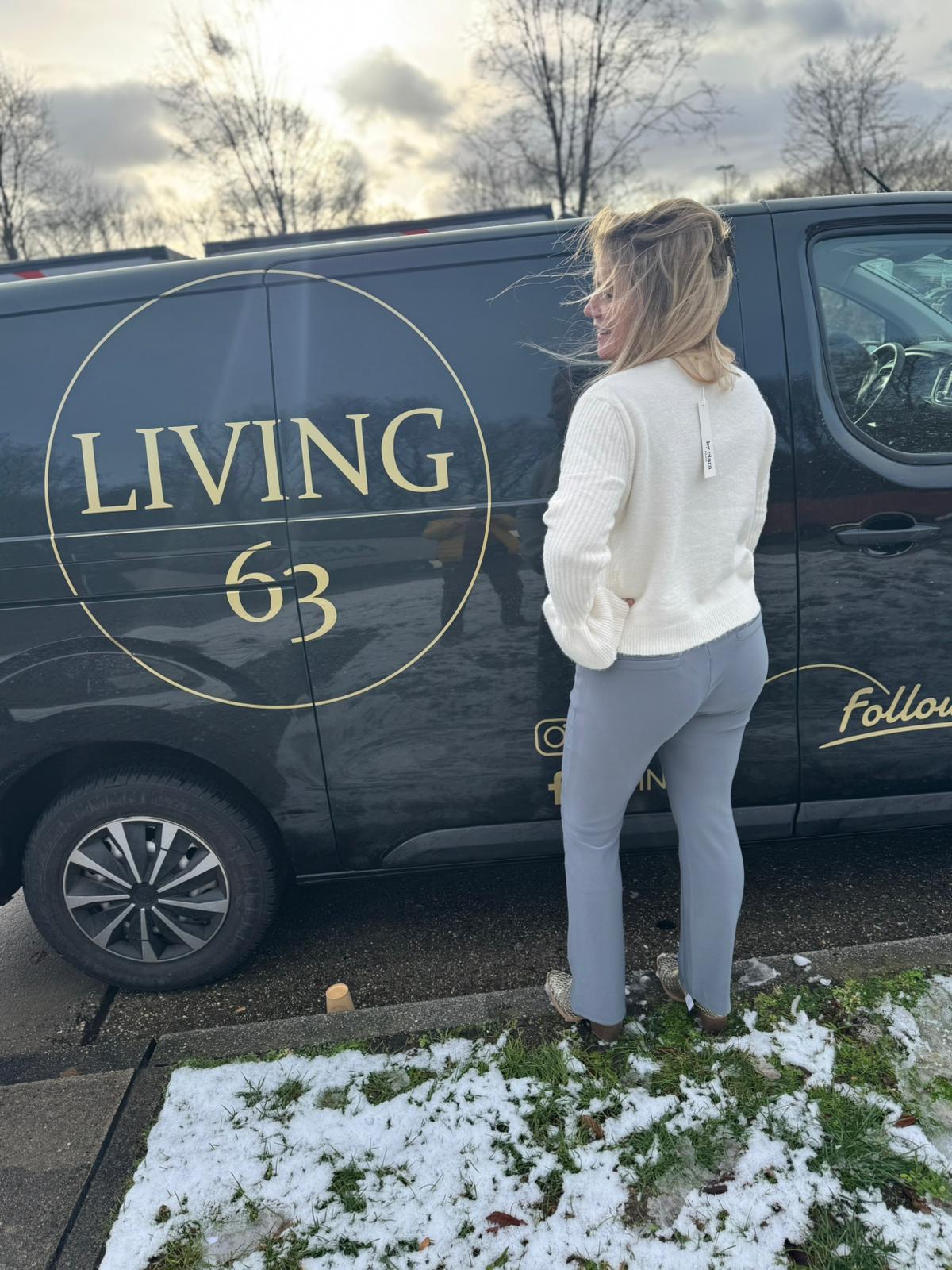 Legging met bies grijs