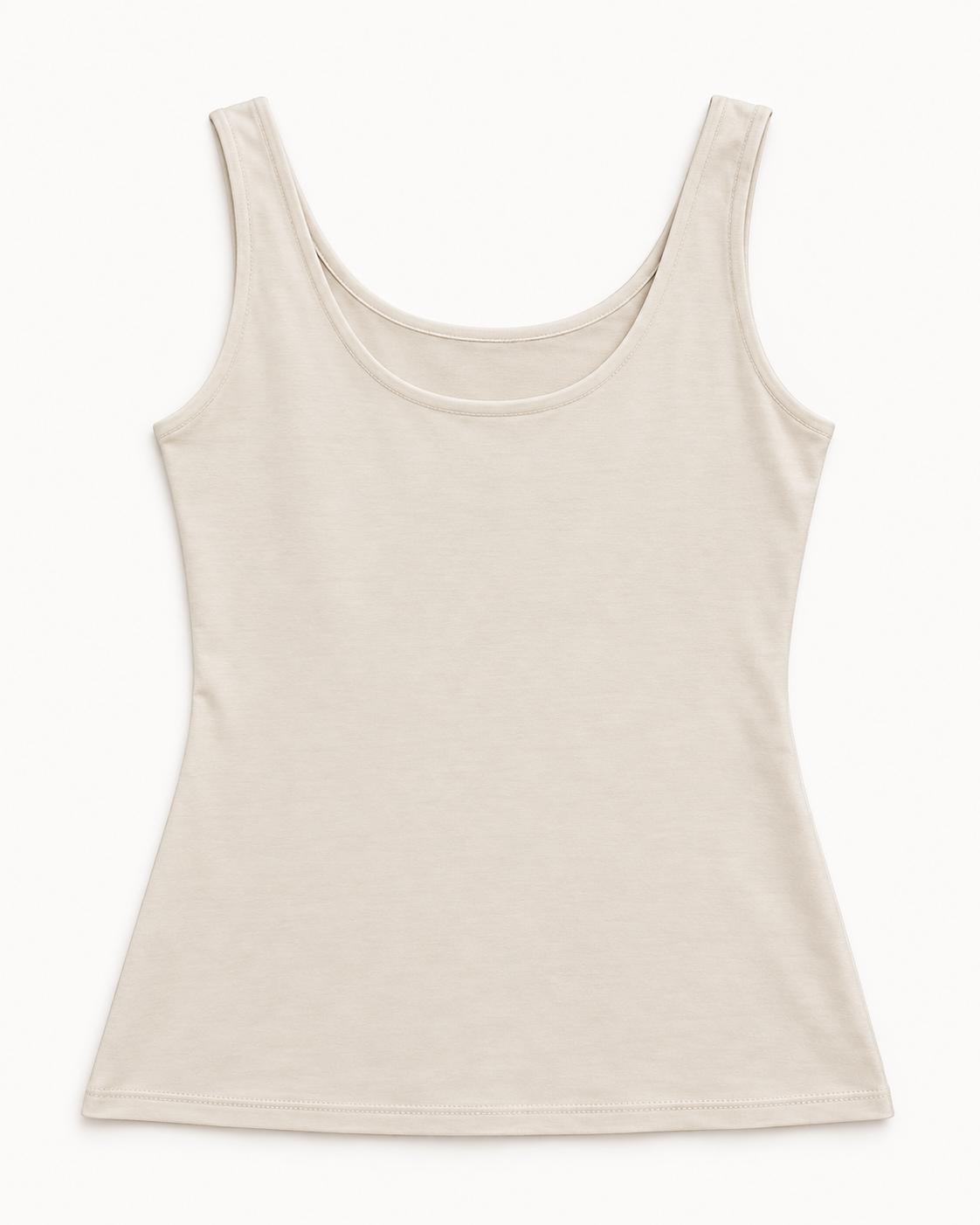 Basis top brede help beige