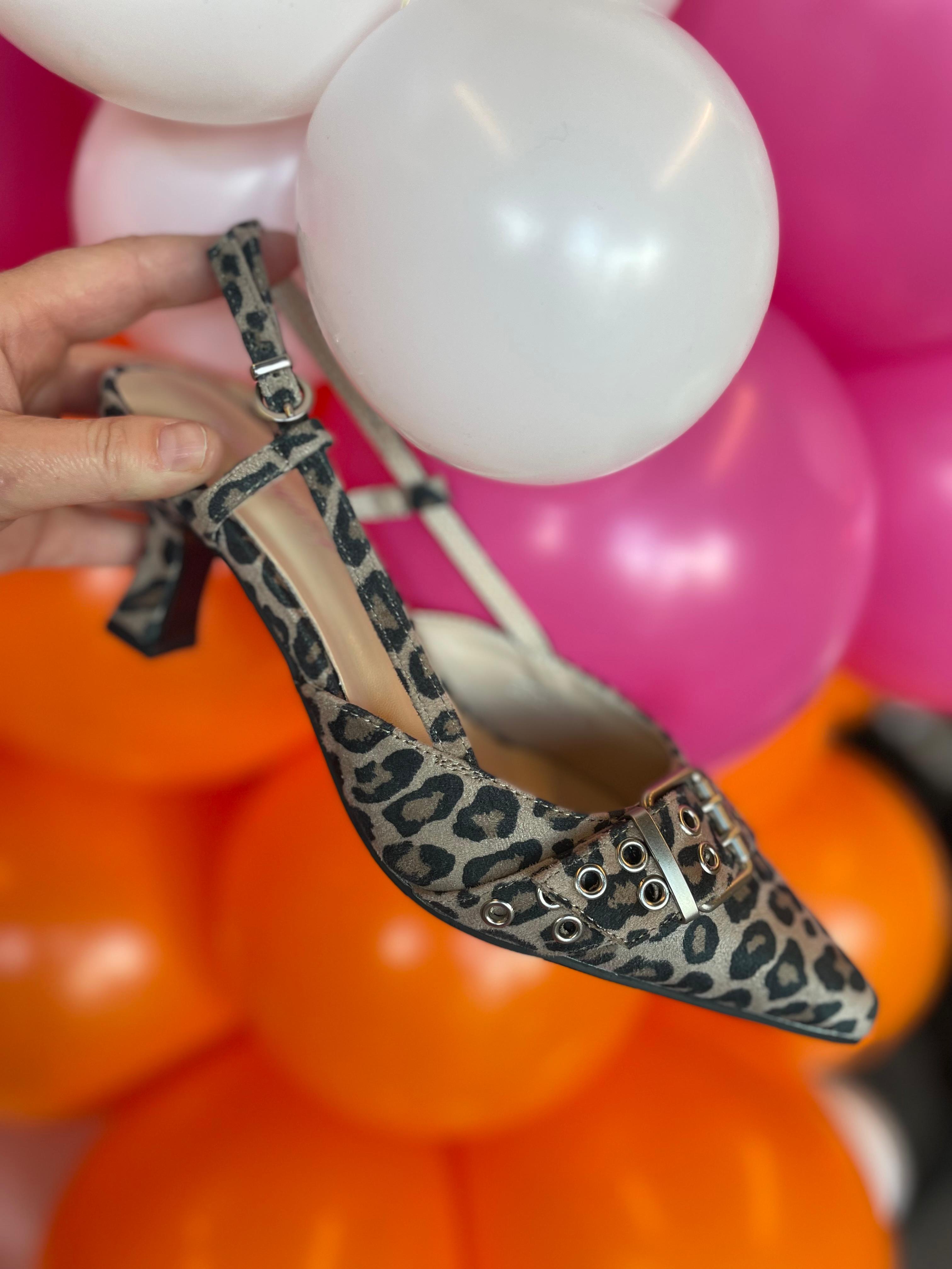 Panter slingback met hak