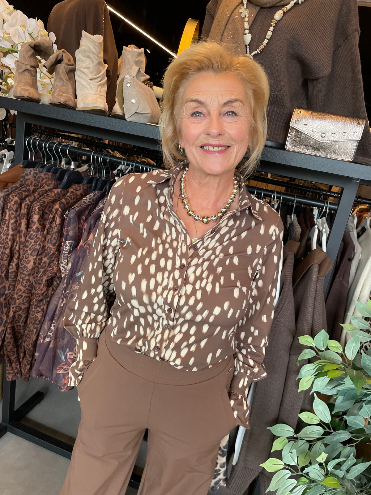 Mi Piace - Blouse Chestnut Bambi print (MP202108)