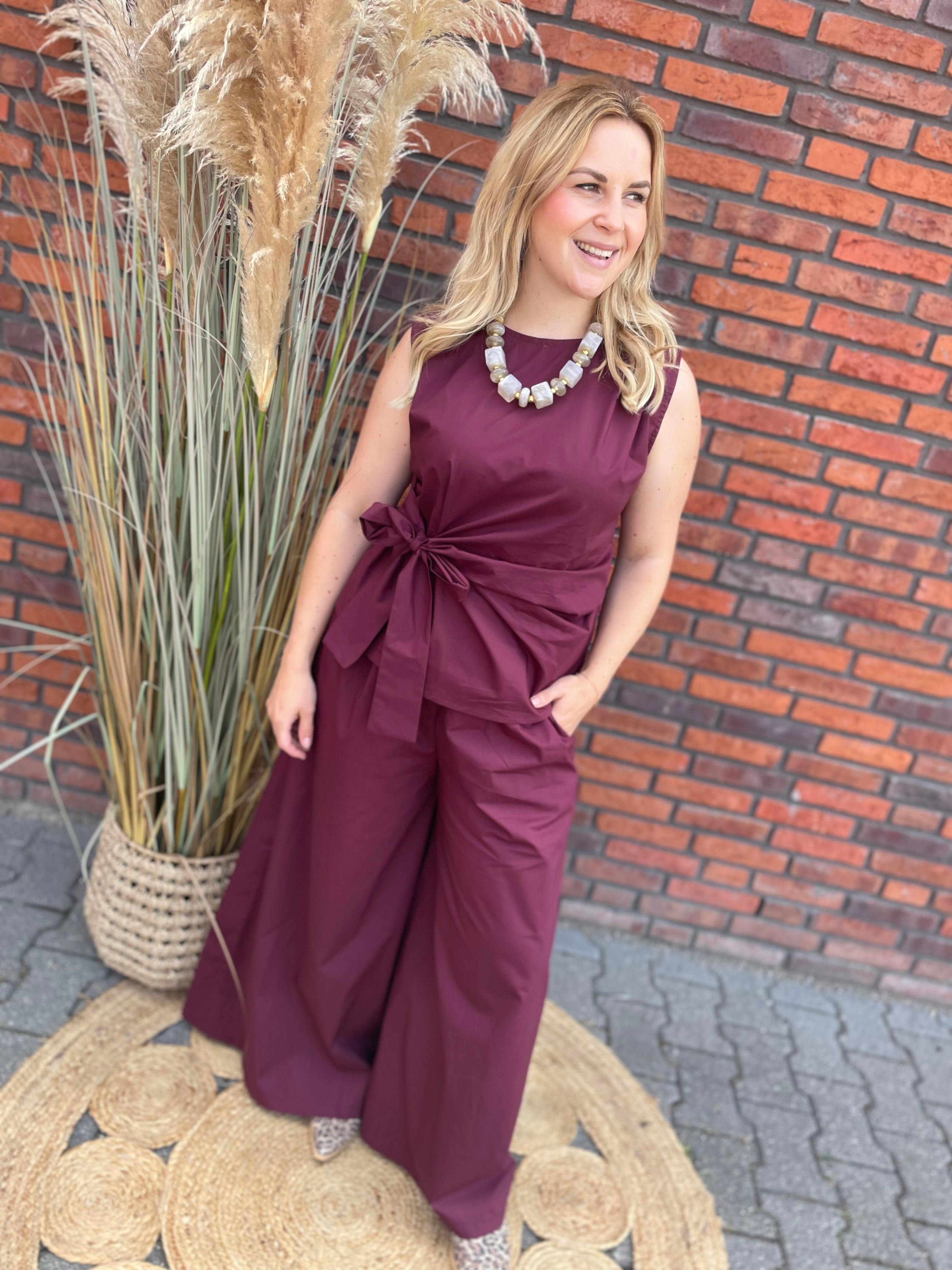 Broek Mandy bordeaux
