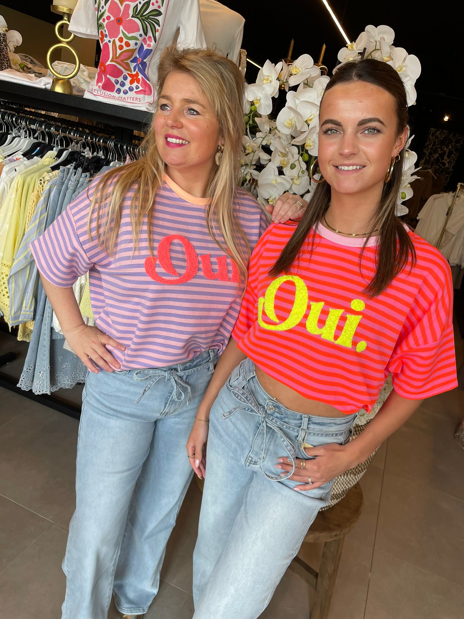 Shirt Oui Oui - lila, roze, blauw