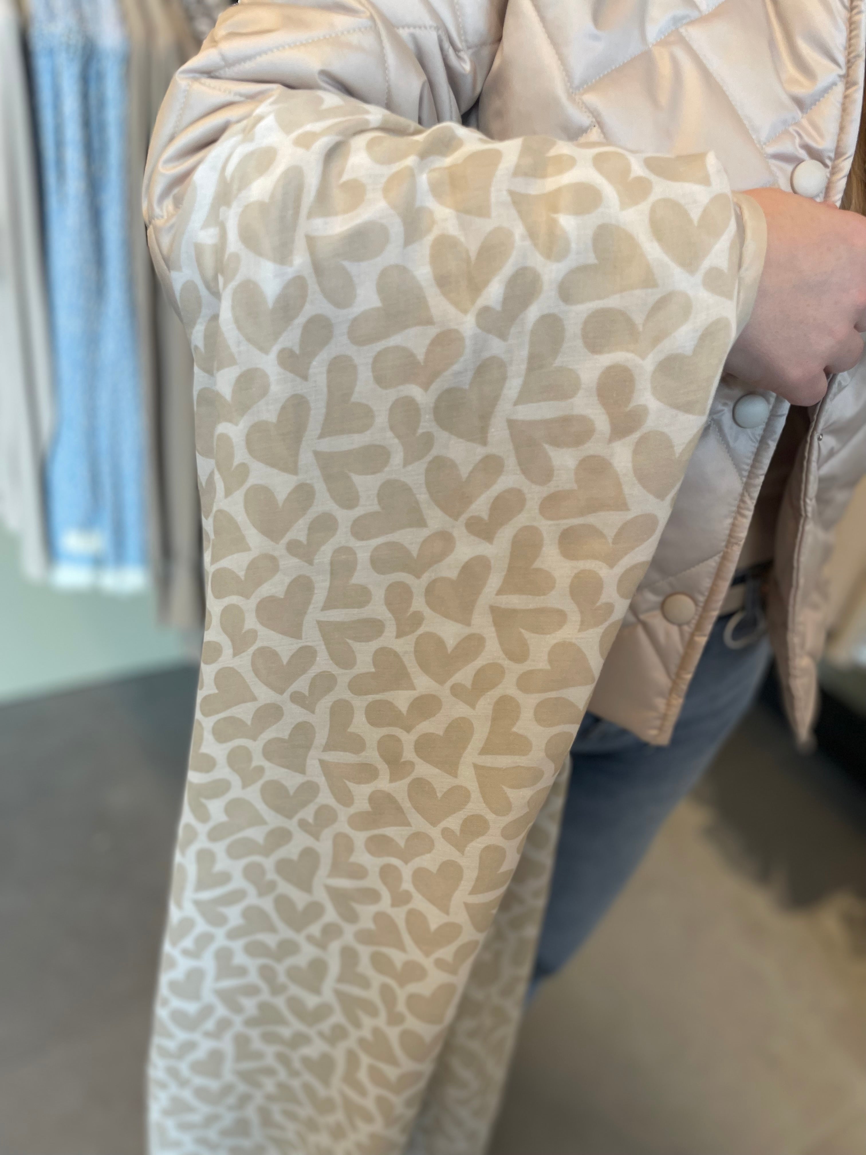 Sjaal eva hartjes print