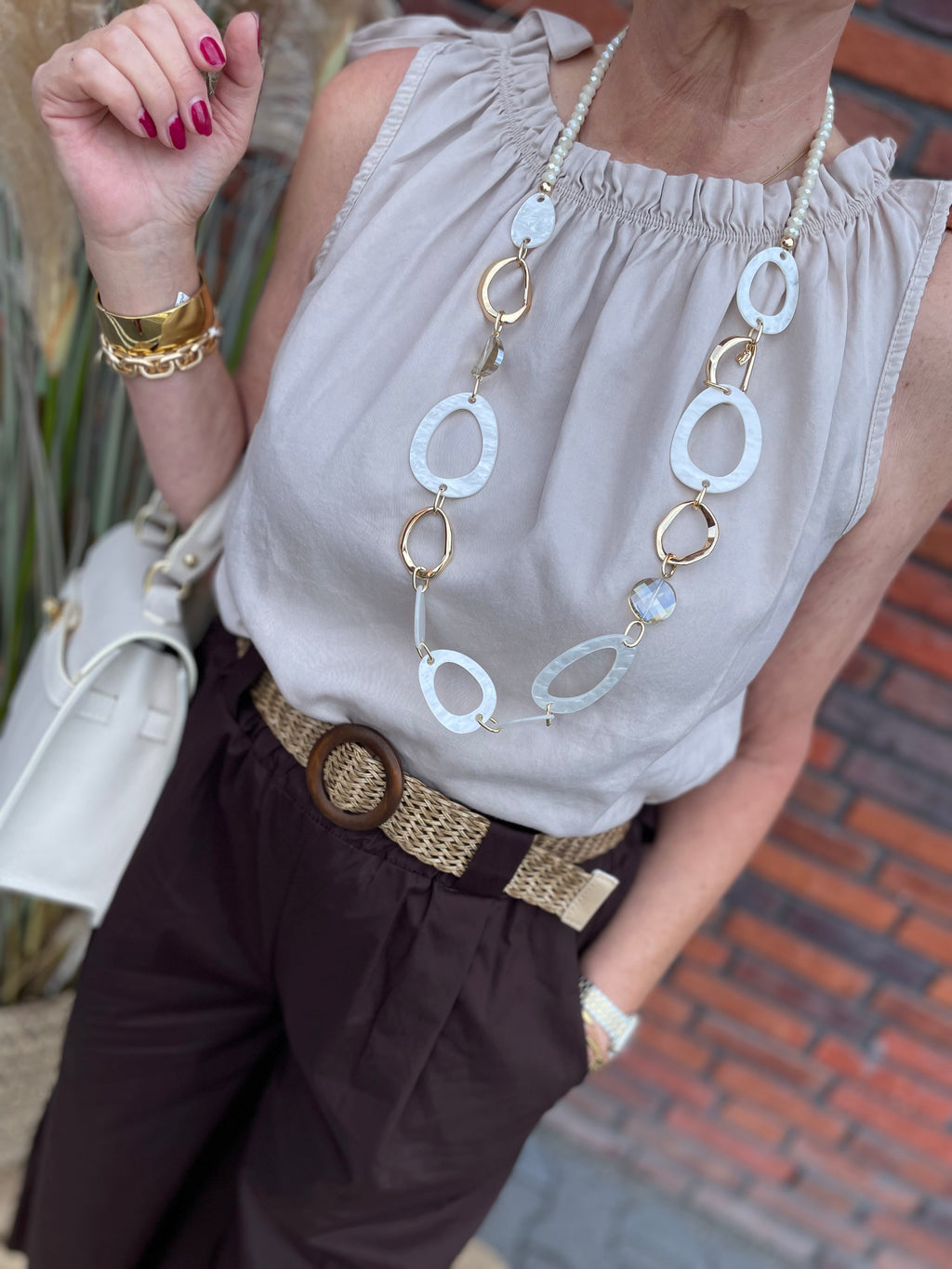 Top Veerle beige