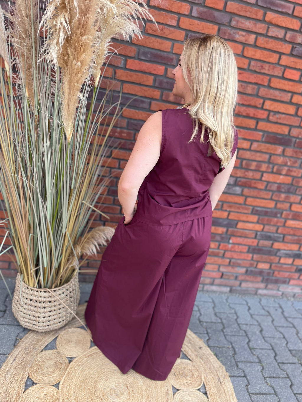 Broek Mandy bordeaux