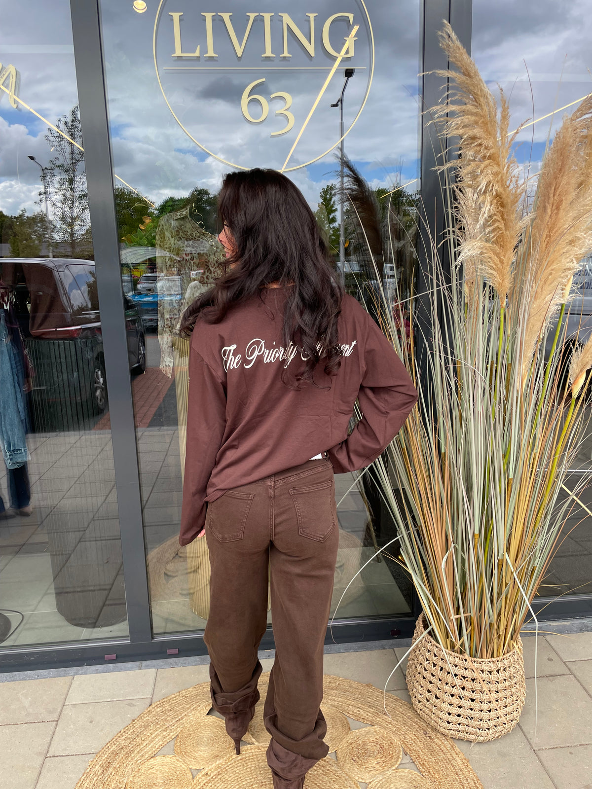 Longsleeve Co bruin