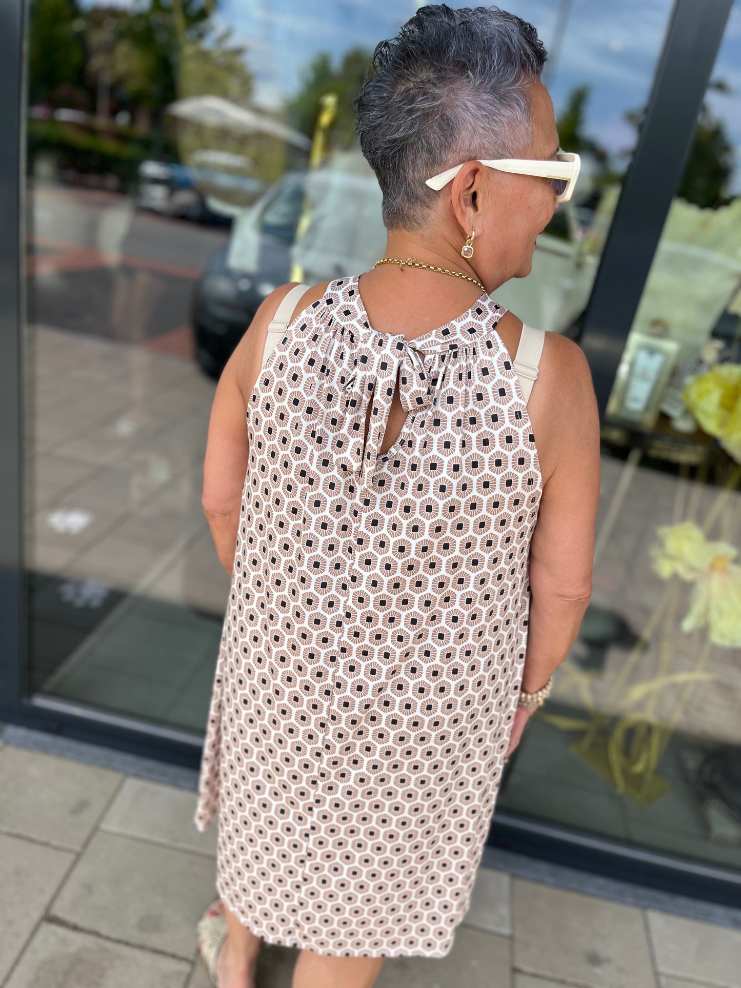 Halterjurk Debbie beige