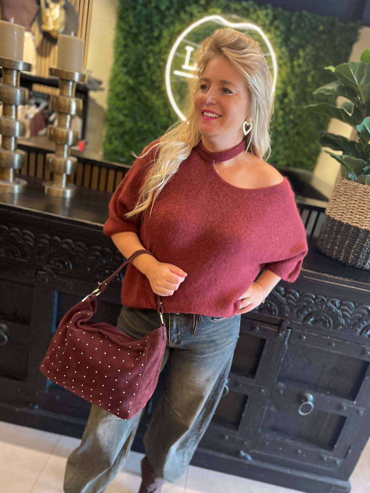 Trui Callie bordeaux