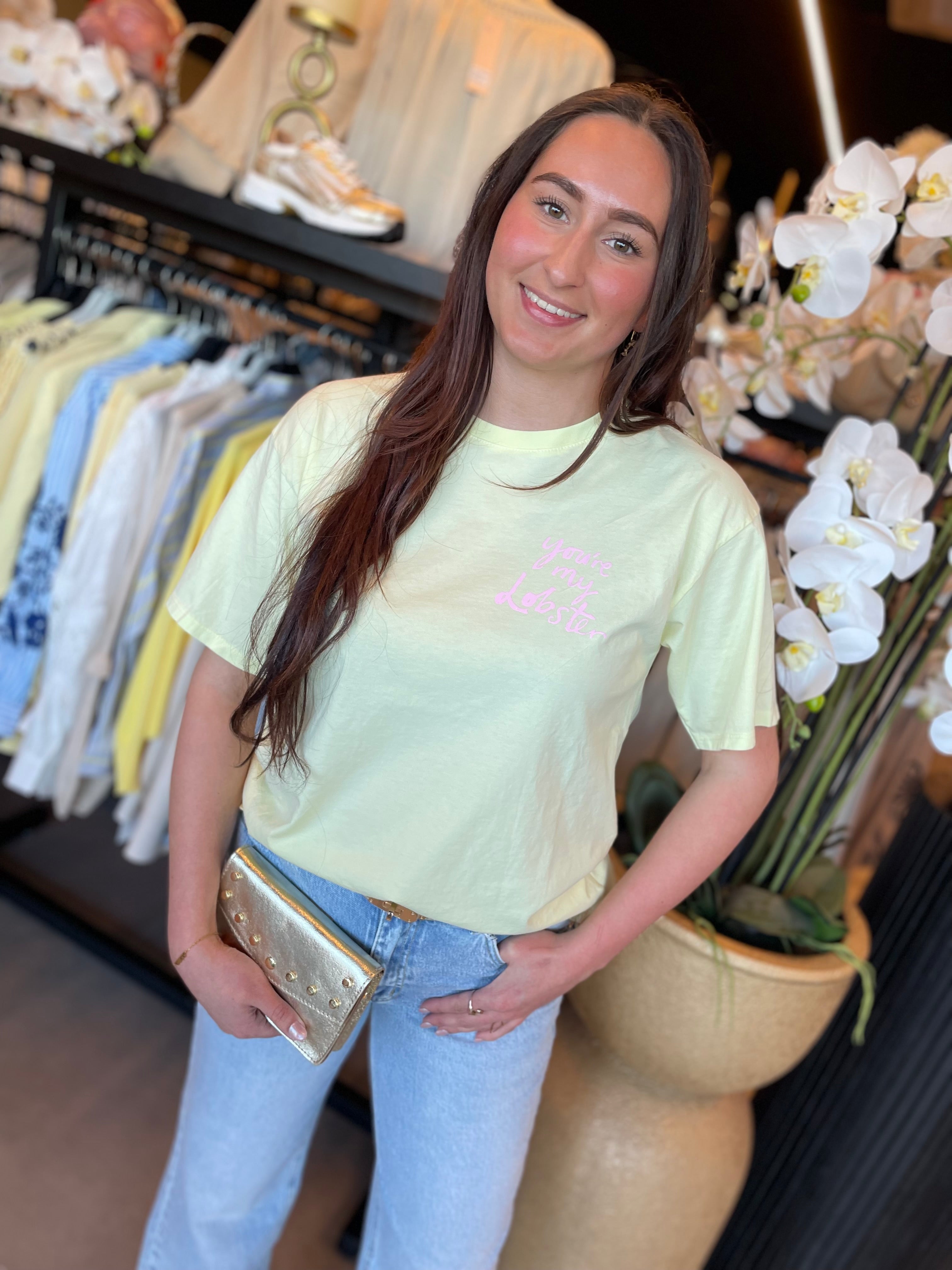 T-shirt Lobster geel