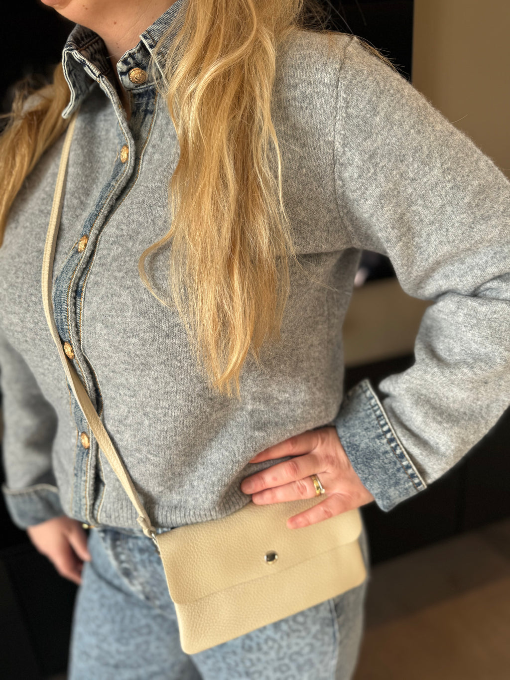 Envelop tas beige