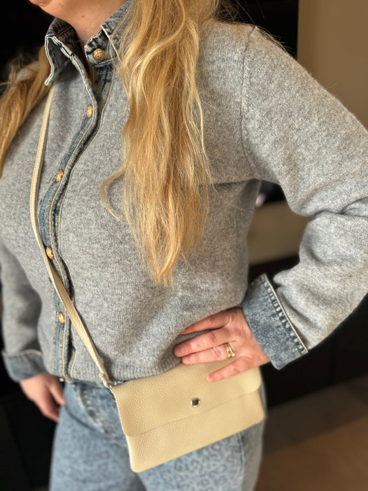 Envelop tas beige