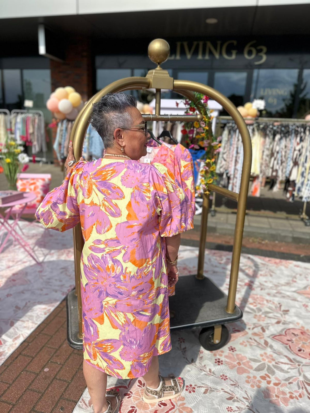 Jurk margriet bloem paars