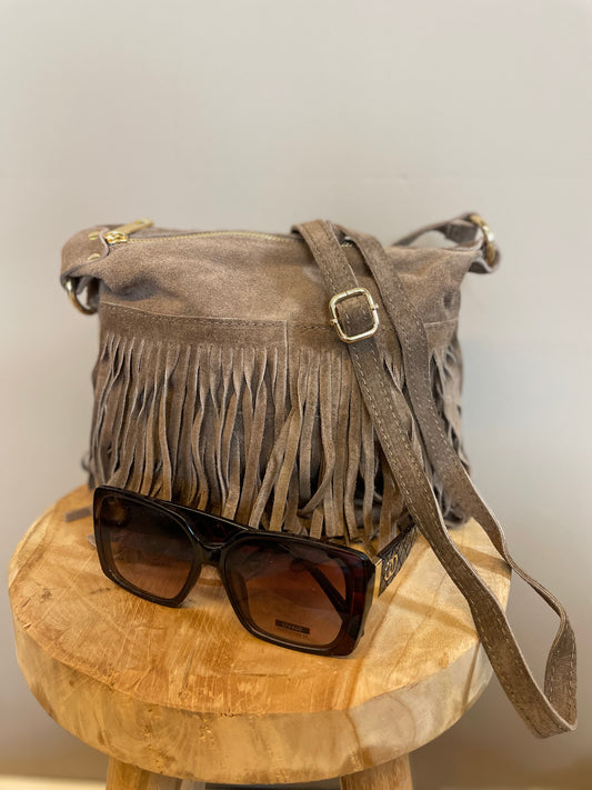 Tas Deluxe Franjels taupe