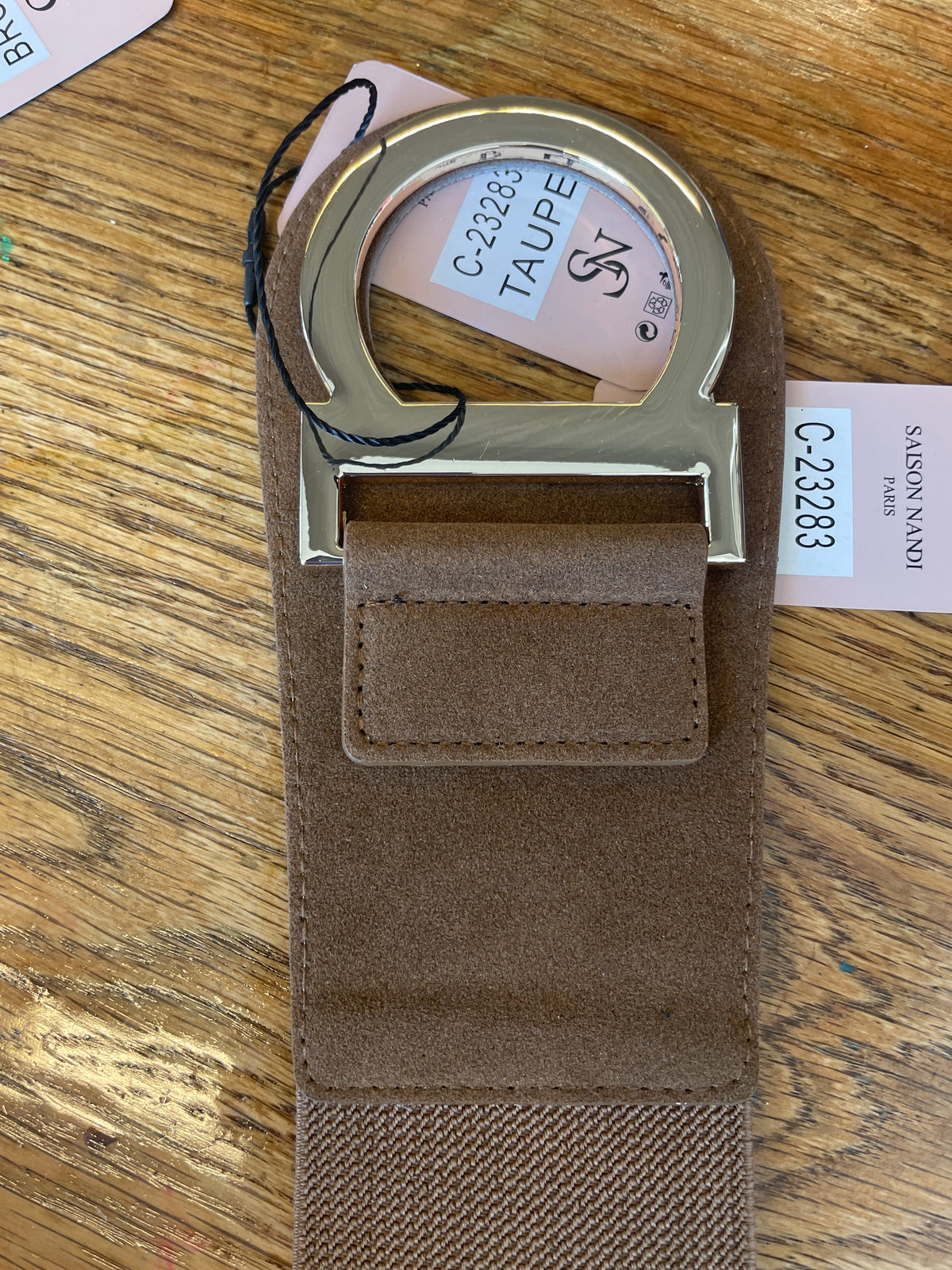 * Brede riem Soy camel