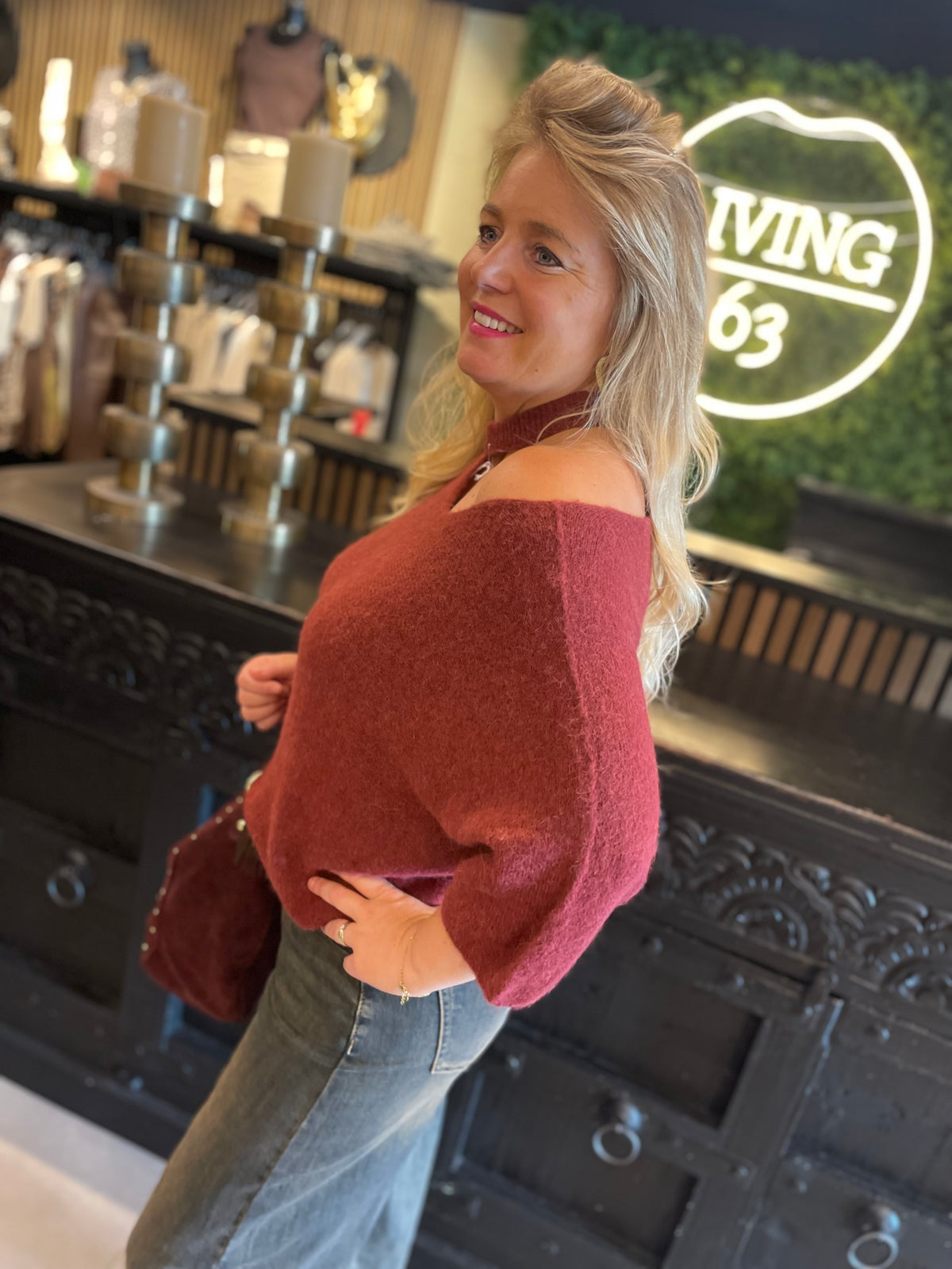 Trui Callie bordeaux
