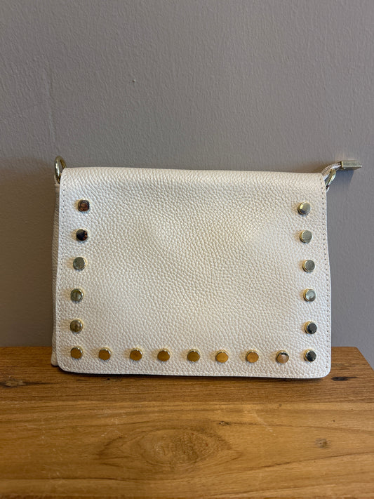 Tas met studs beige