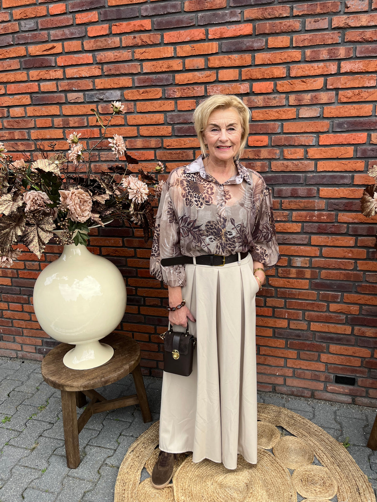 Blouse soof taupe