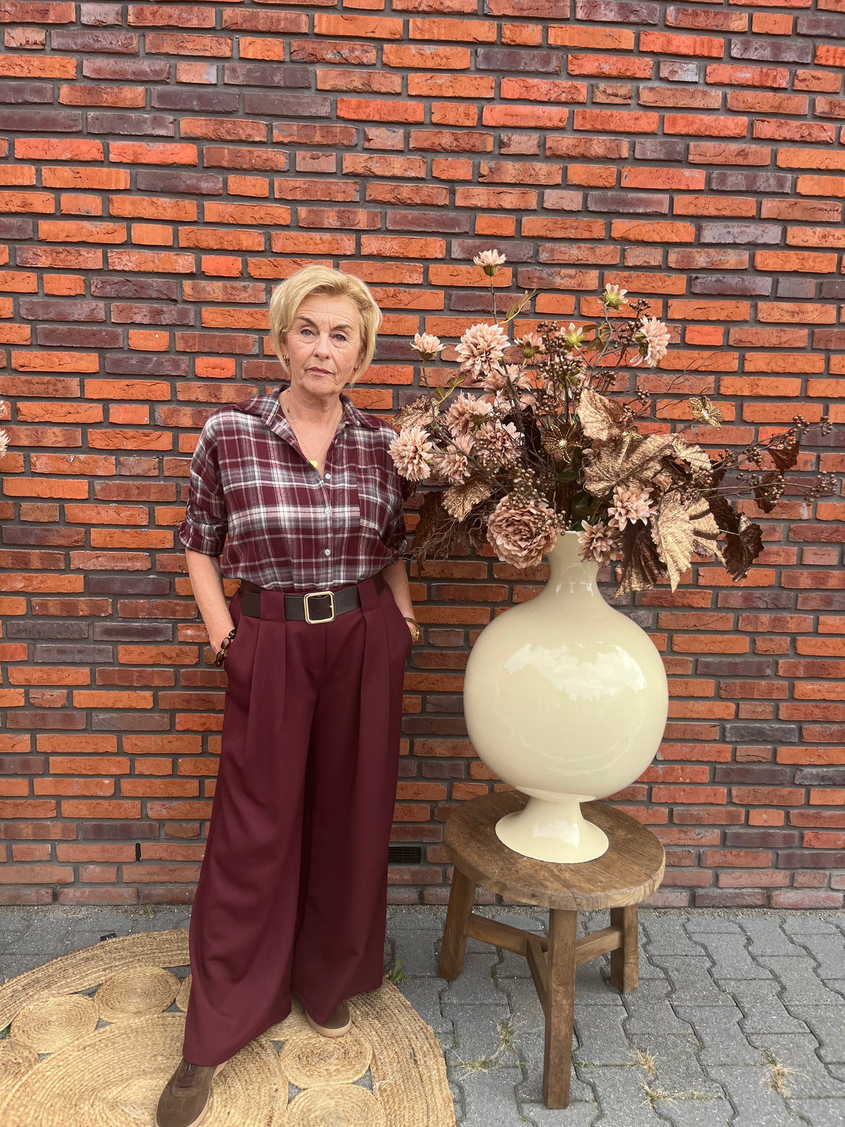 Pantalon Cissy bordeaux