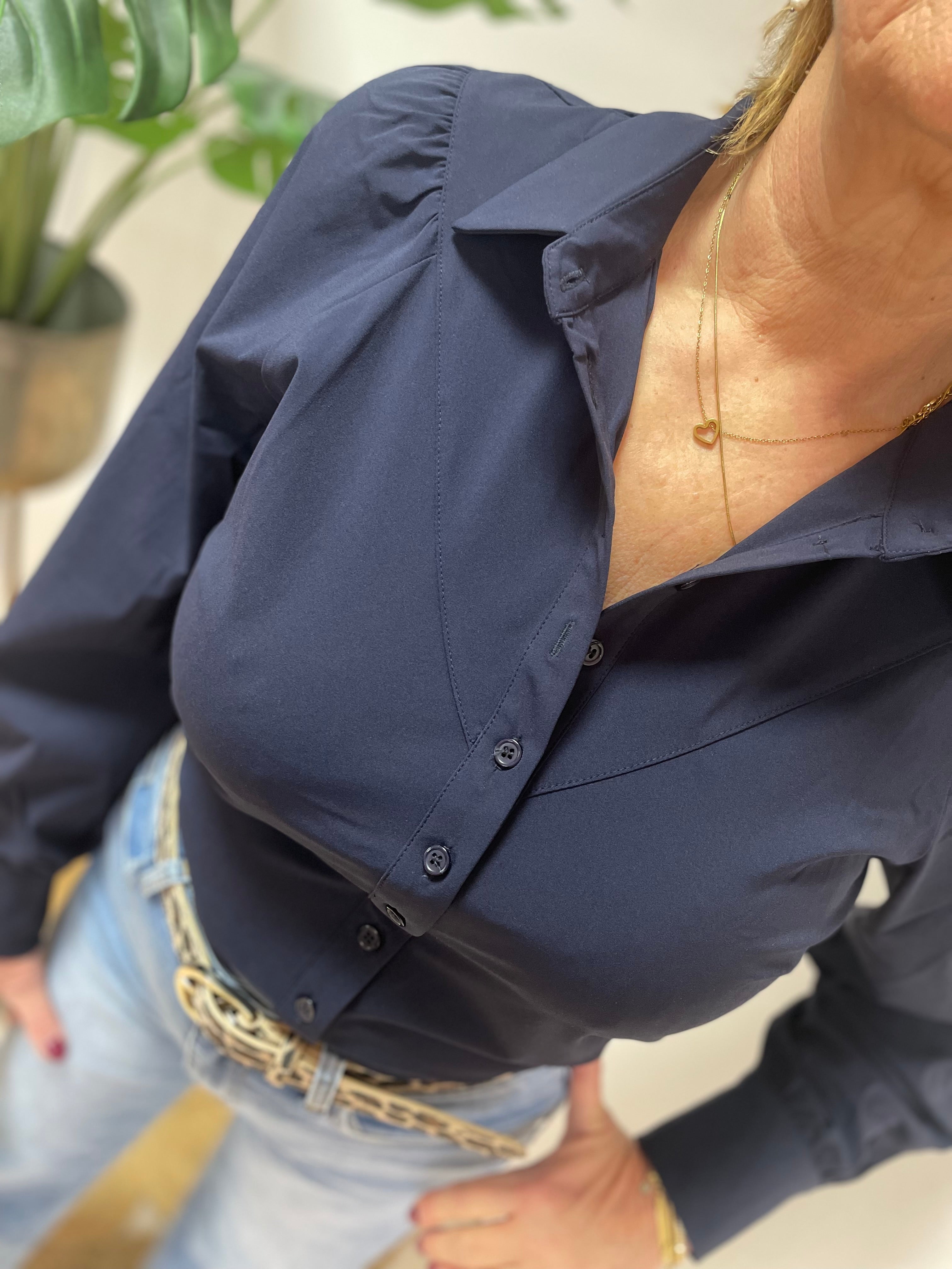 Triple Nine - Blouse donkerblauw BLS 5919