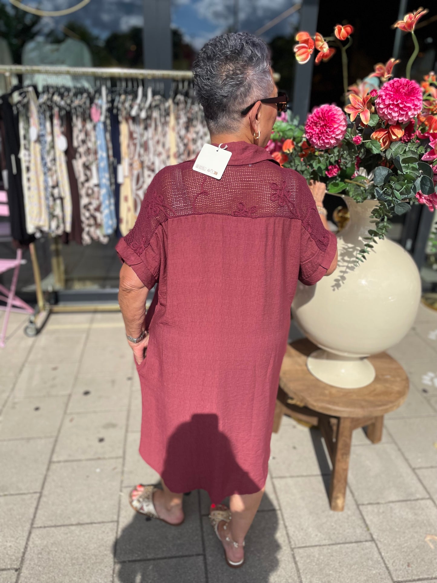Jurk Geisa bordeaux