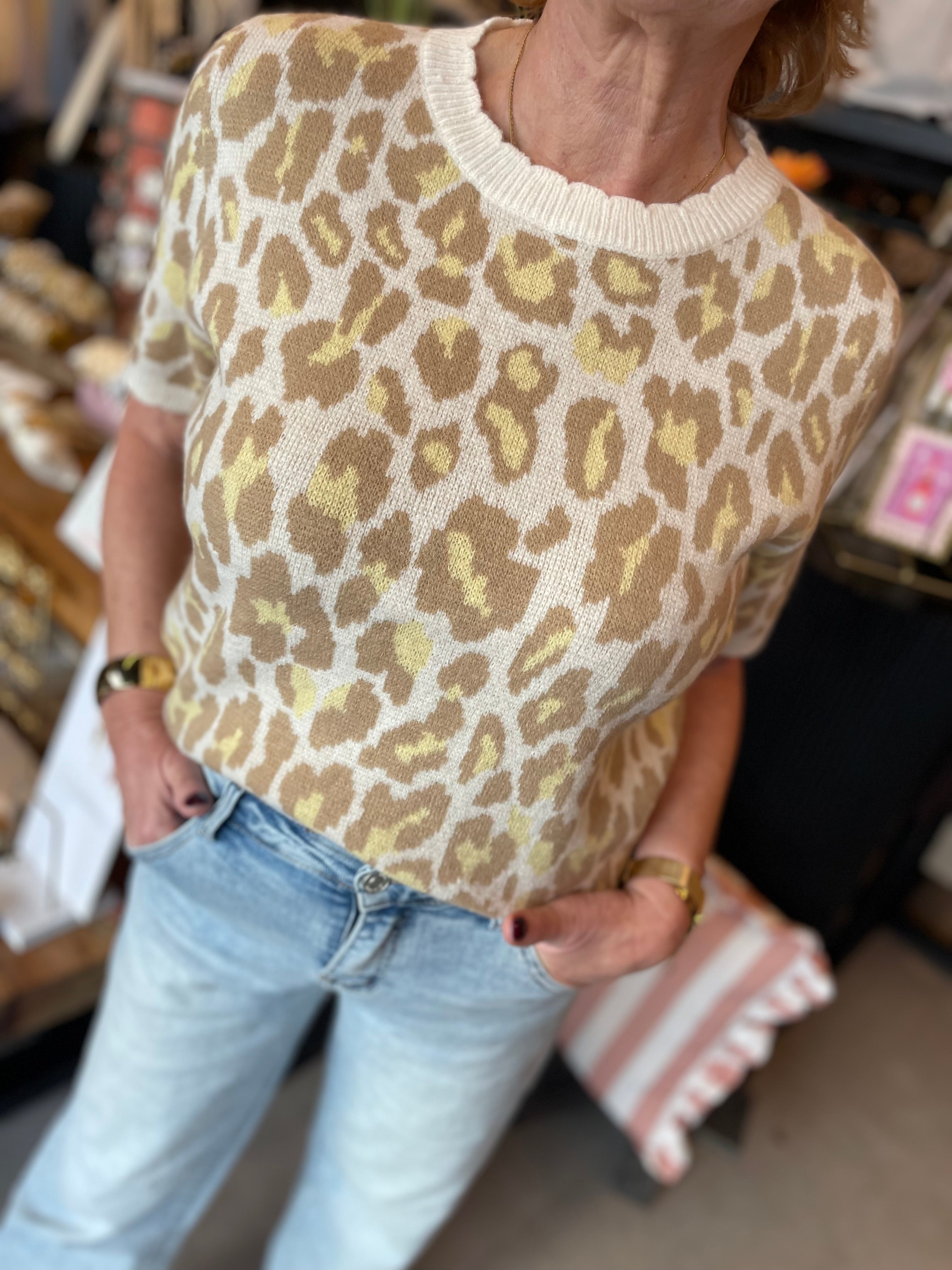 Panter truitje Roan geel