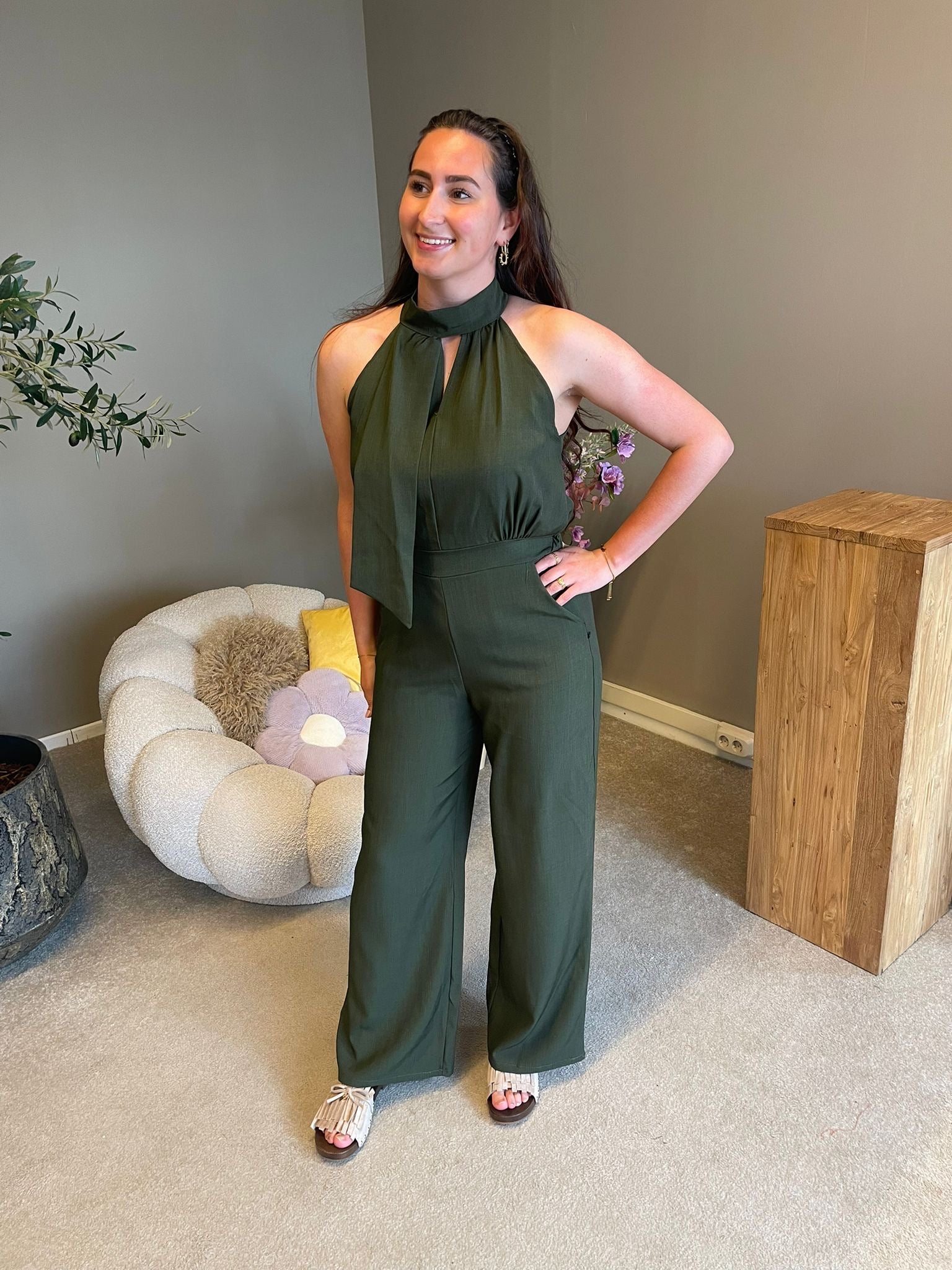 Jumpsuit donkergroen