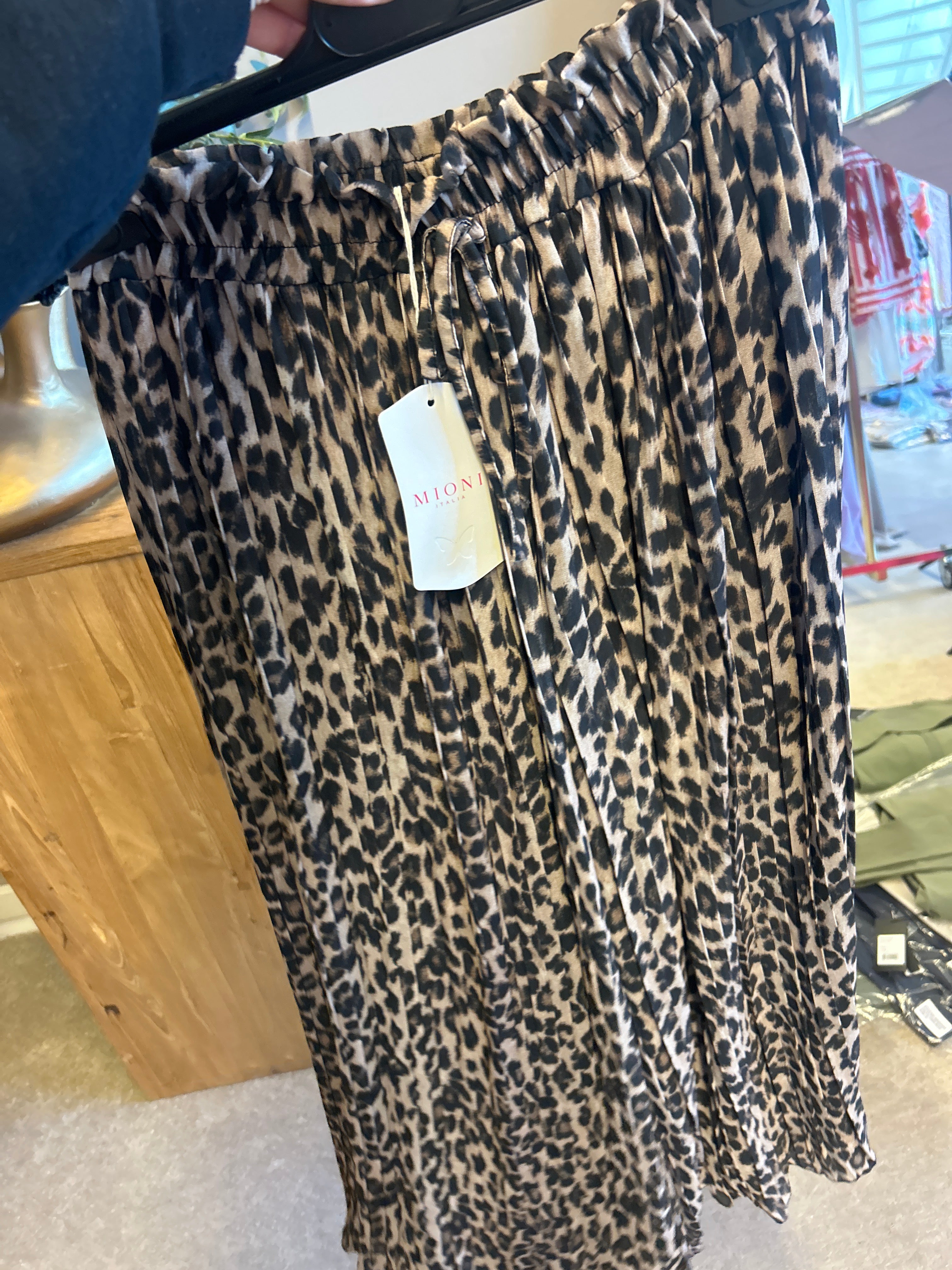 Plisse broek panter