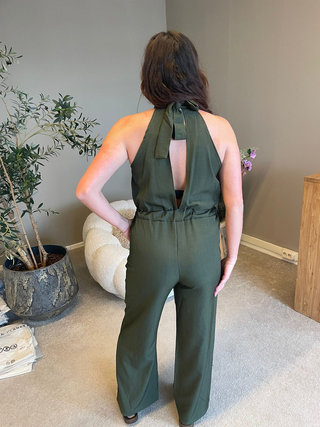 Jumpsuit donkergroen