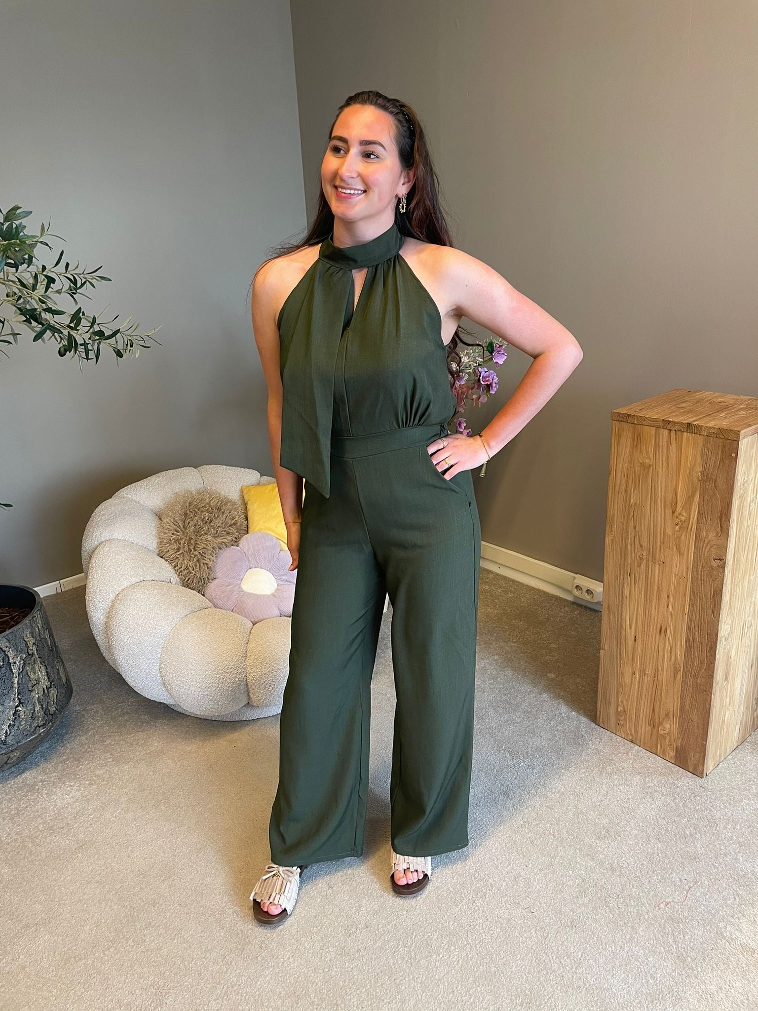 Jumpsuit donkergroen